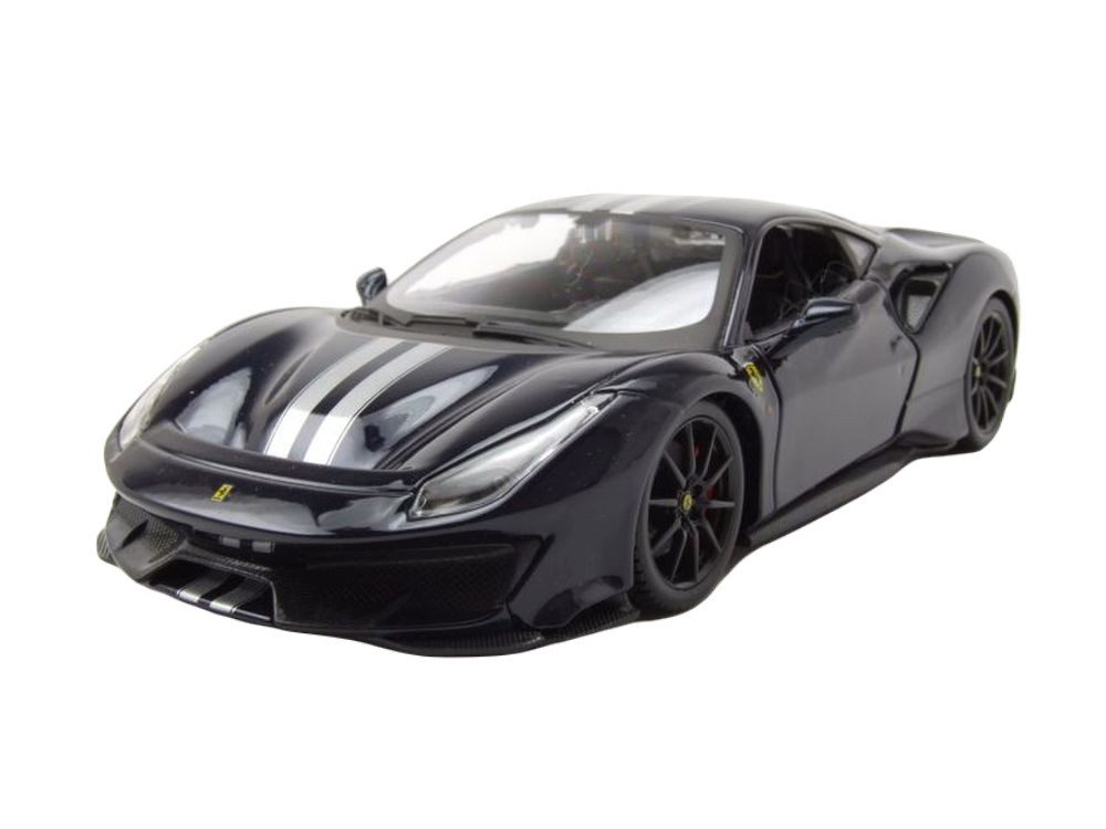 Bburago Modellauto Ferrari 488 Pista 2018 dunkelblau, Maßstab 1:24