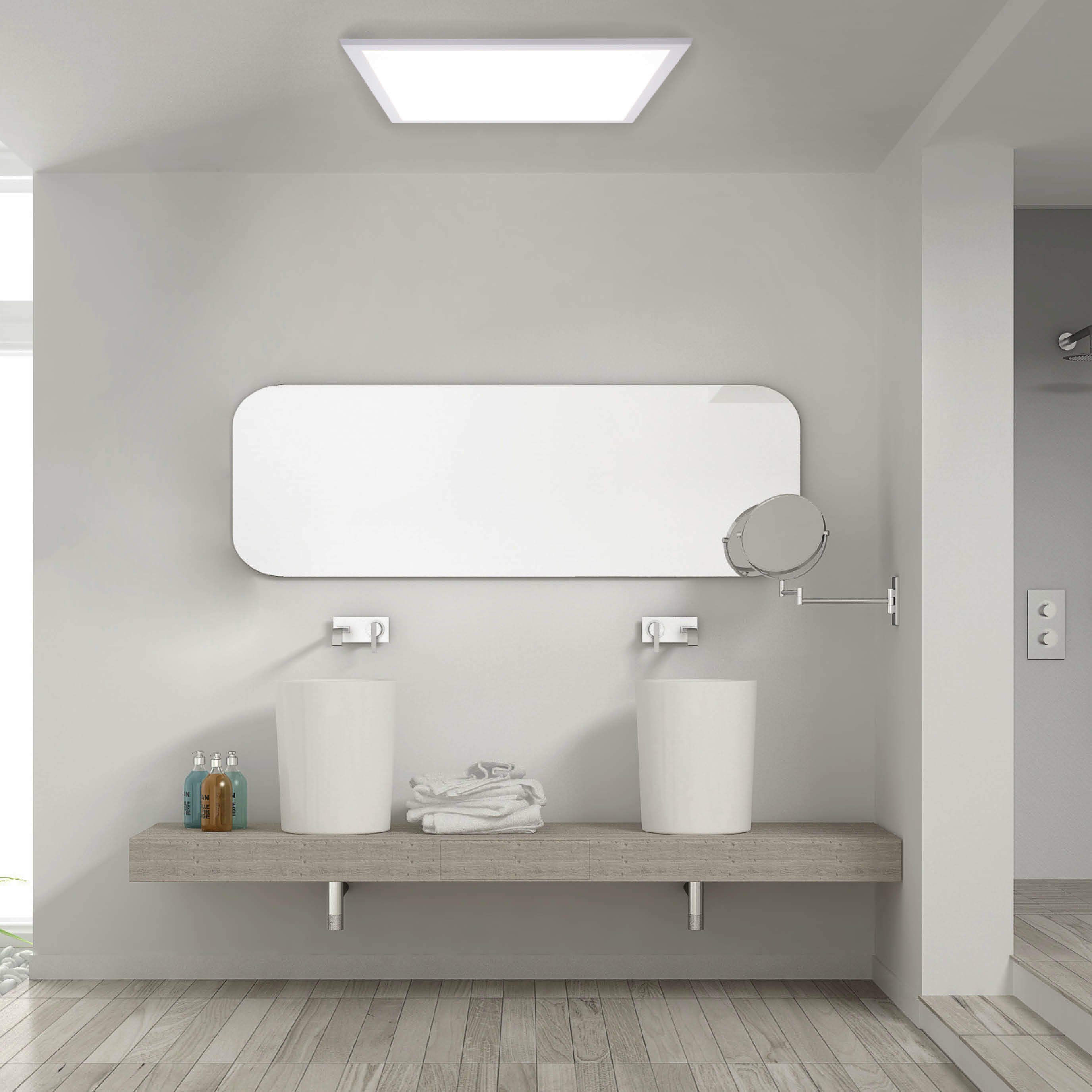 SellTec LED Deckenleuchte LED Panel Deckenleuchte 4000k, flach und platzsparend, 1xLED-Board / 17 Watt, neutralweiß, Lichtfarbe tageslichtweiß 30x30cm quadratisch Büro