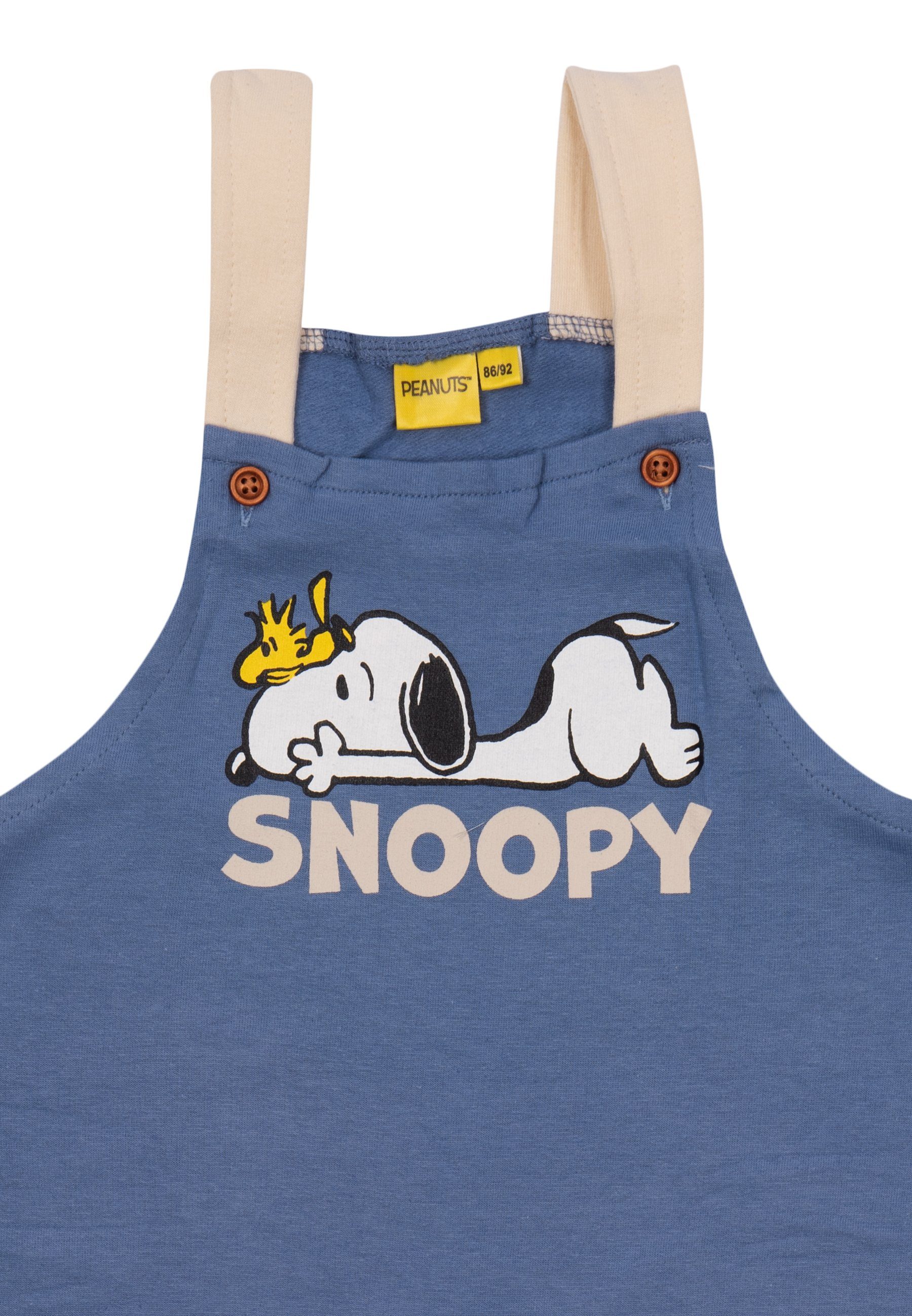 Latzhose Peanuts Snoopy & Woodstock - Latzhose mit Knöpfen