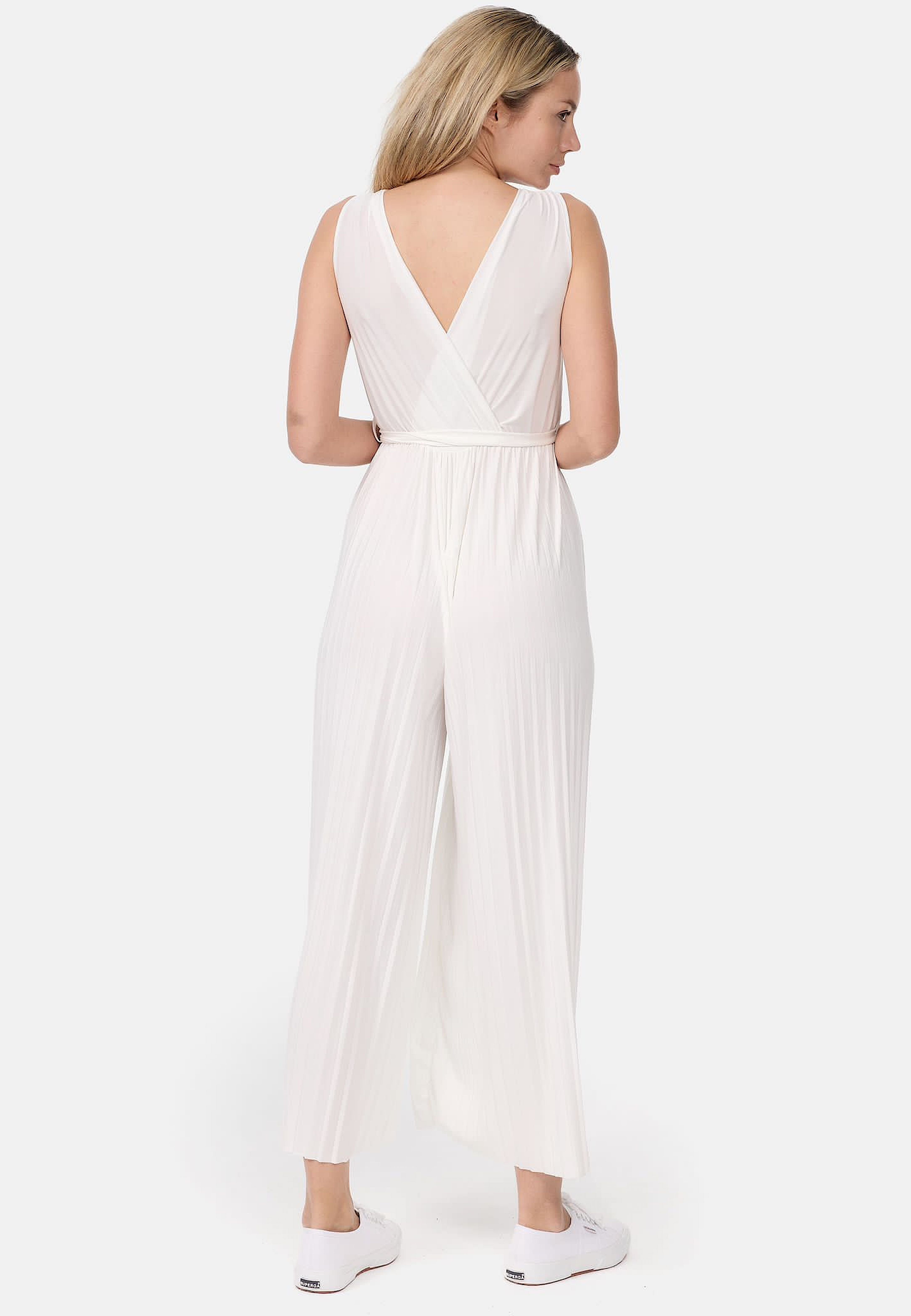 Worldclassca Jumpsuit Worldclassca Jumpsuit Pleated Overalls mit Gürtel Ärmellos Sommer