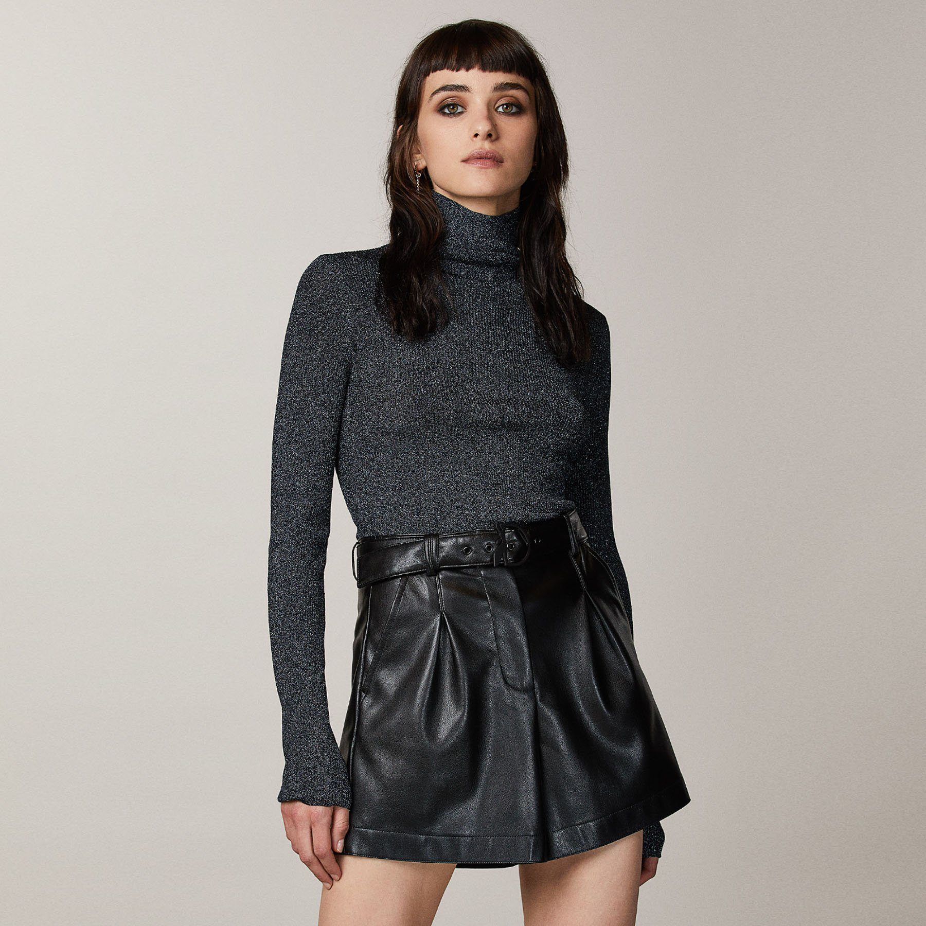 Patrizia Pepe Rollkragenpullover Pullover mit Viskose