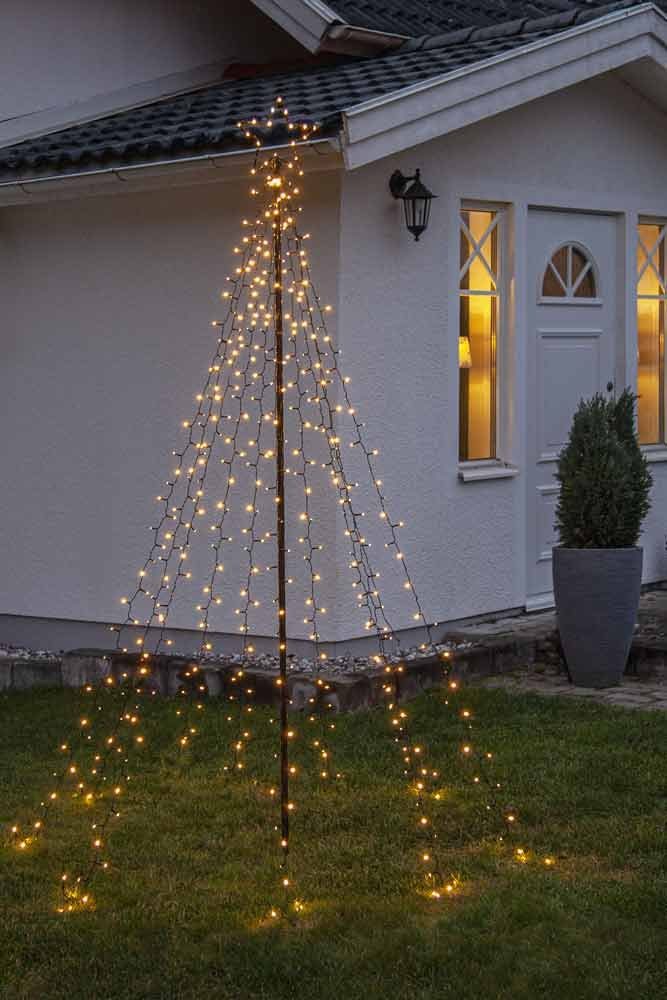 STAR TRADING LED-Lichterkette Spiky, 420-flammig, Weihnachtsbaum für Außen  mit einer Höhe von 2,5m Höhe