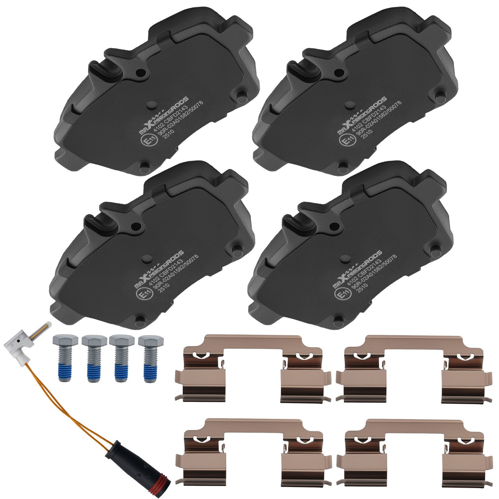 maXpeedingrods Bremsbelag, 4x Bremsbeläge Vorne For Mercedes-Benz A-Klasse W169 B-Klasse W245