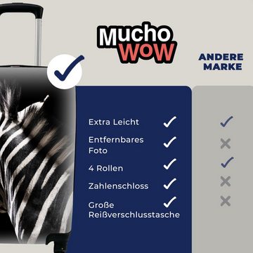 MuchoWow Handgepäckkoffer Zebra - Wilde Tiere - Muster, 4 Rollen, Reisetasche mit rollen, Handgepäck für Ferien, Trolley, Reisekoffer