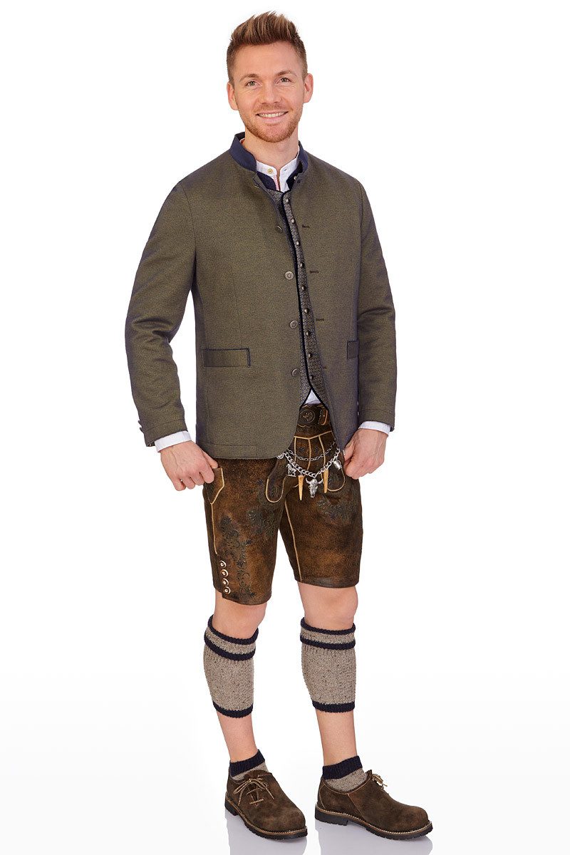 Alpenwahnsinn Trachtenjanker Janker - INNTAL - oliv/blau