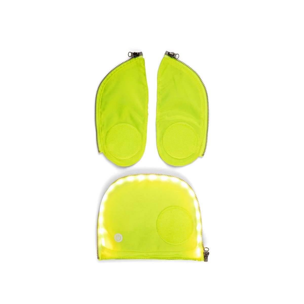 Fluo Schulranzen Gelb Zip-Set ergobag Sicherheitsset LED 19