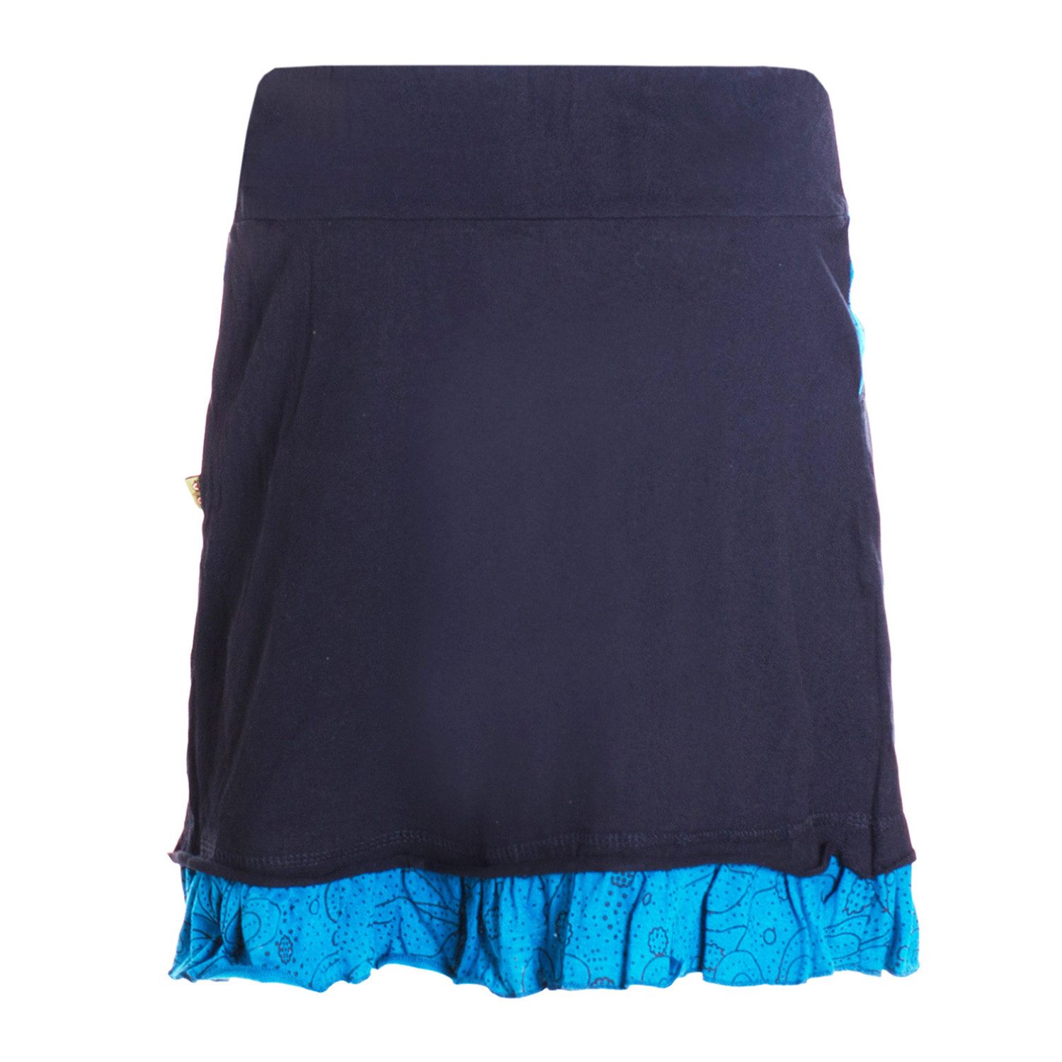 Vishes Minirock A-Linie Baumwolle Blumen-Muster elastischer günstig online kaufen