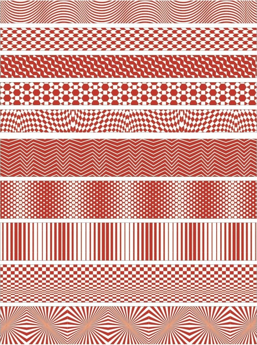 Ursus - Ludwig Bähr Bastelfilz Faltstreifen Fröbelsterne 2 Größen Geometrisch rot/weiß