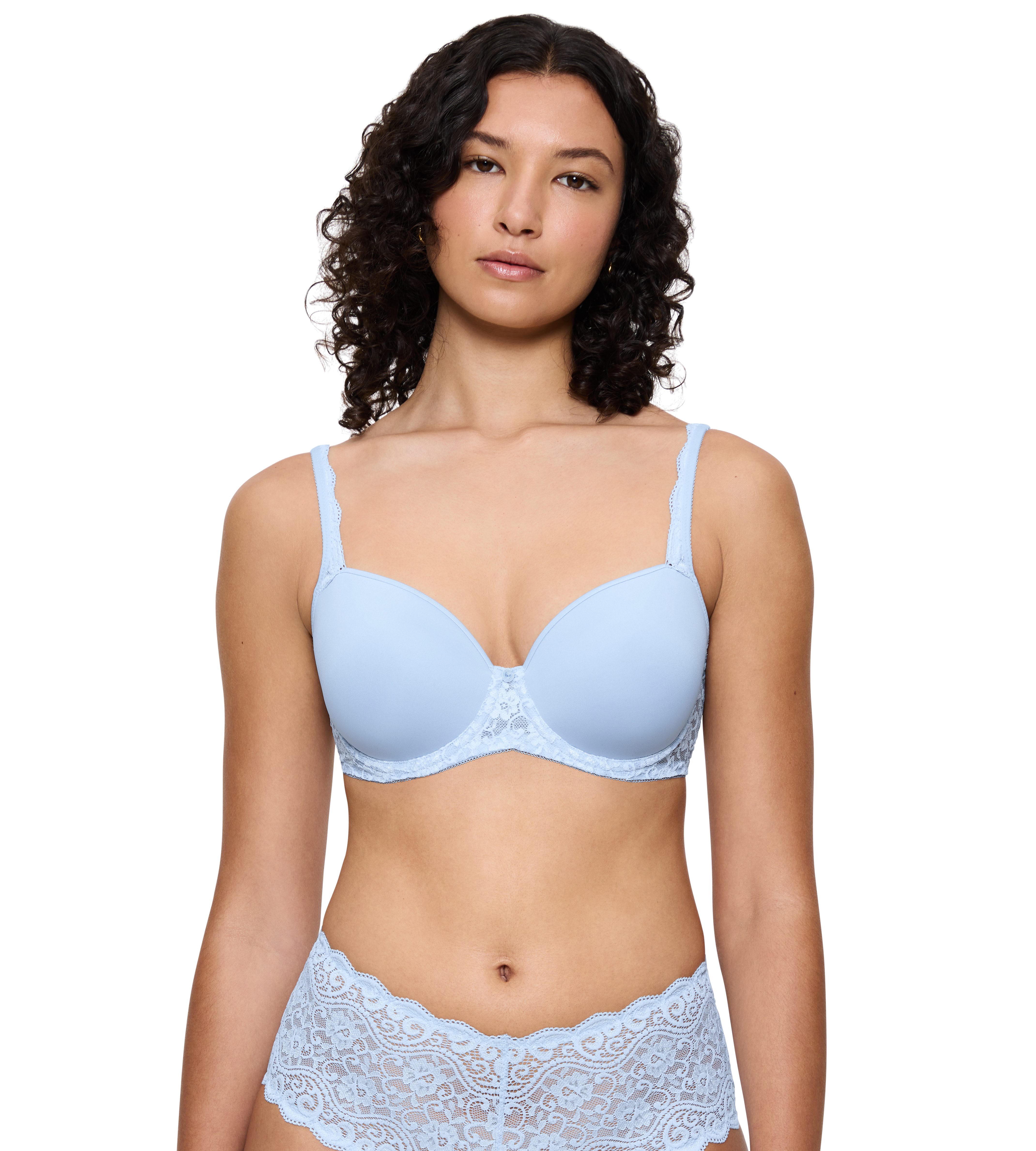 Triumph T-Shirt-BH Amourette Stretch-Spitze, glatte Cups, atmungsaktiv, leicht, feminin