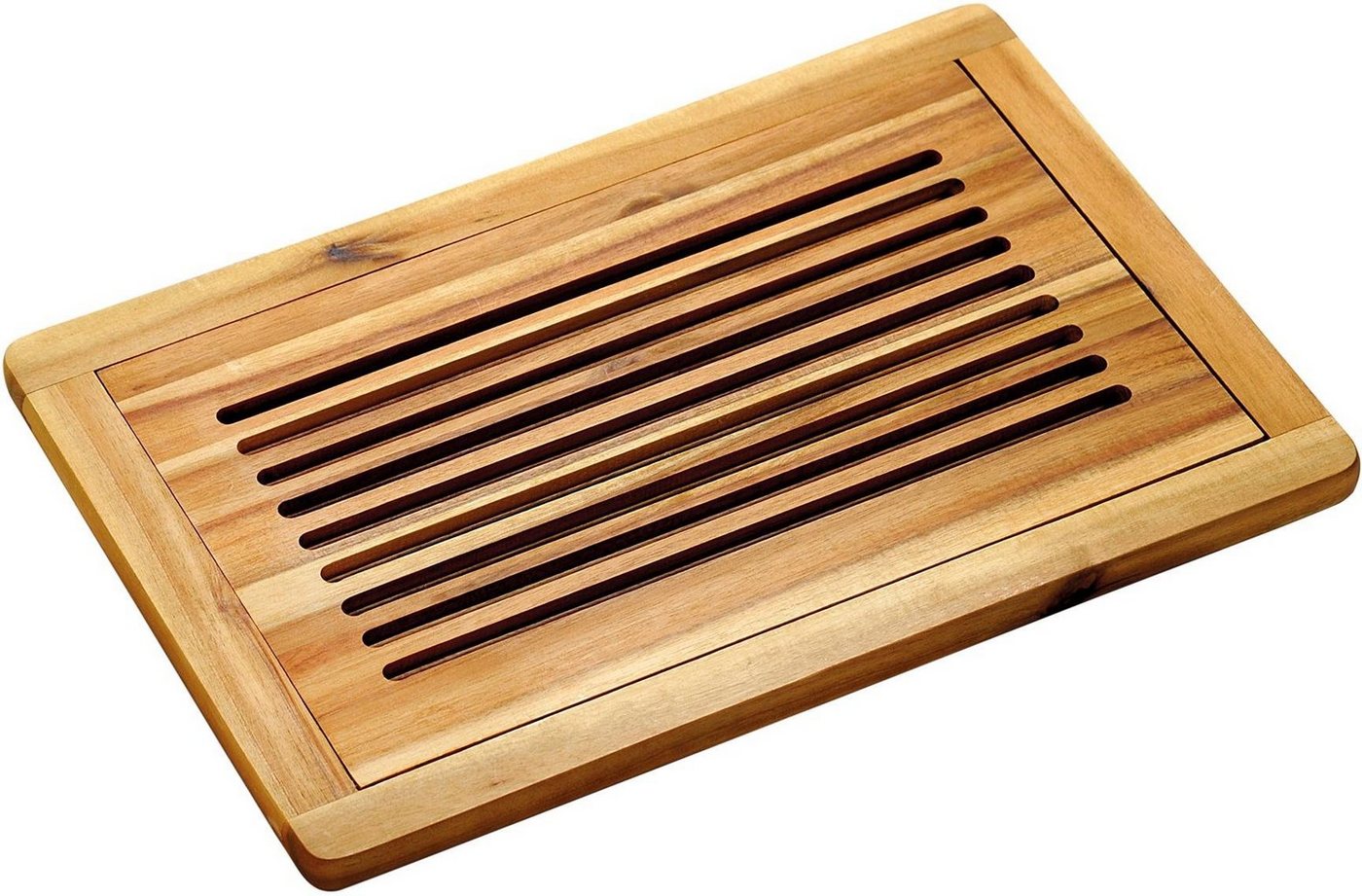 KESPER® Schneidebrett Tranchierbrett, Akazie, FSC, Massivholz, (1-St), abnehmbares Schneidrost