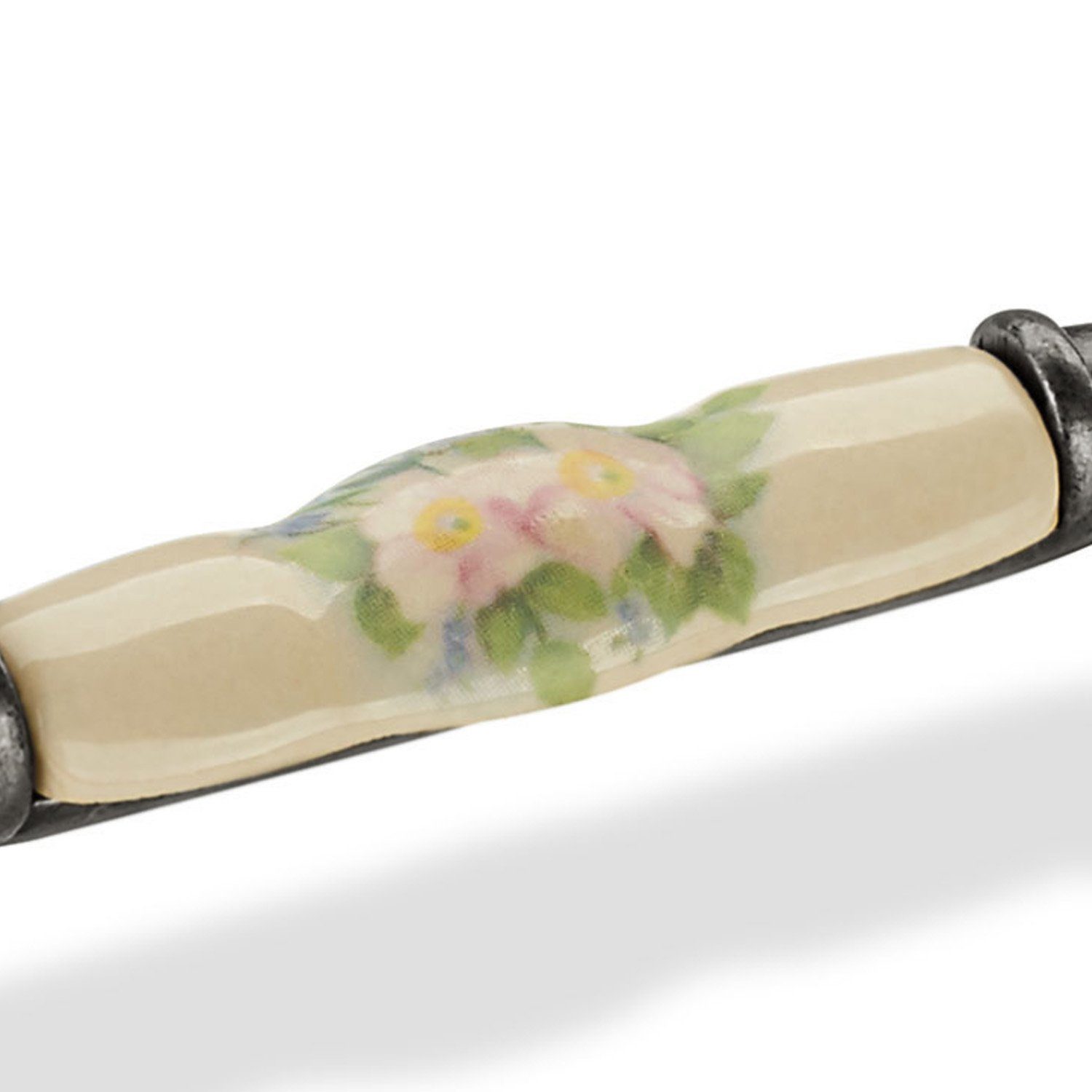 SO-TECH® Möbelgriff Porzellangriff ETTA, Lochabstand 96 mm, Blumendekor, Antik Landhaus Vintage - inkl. Schrauben