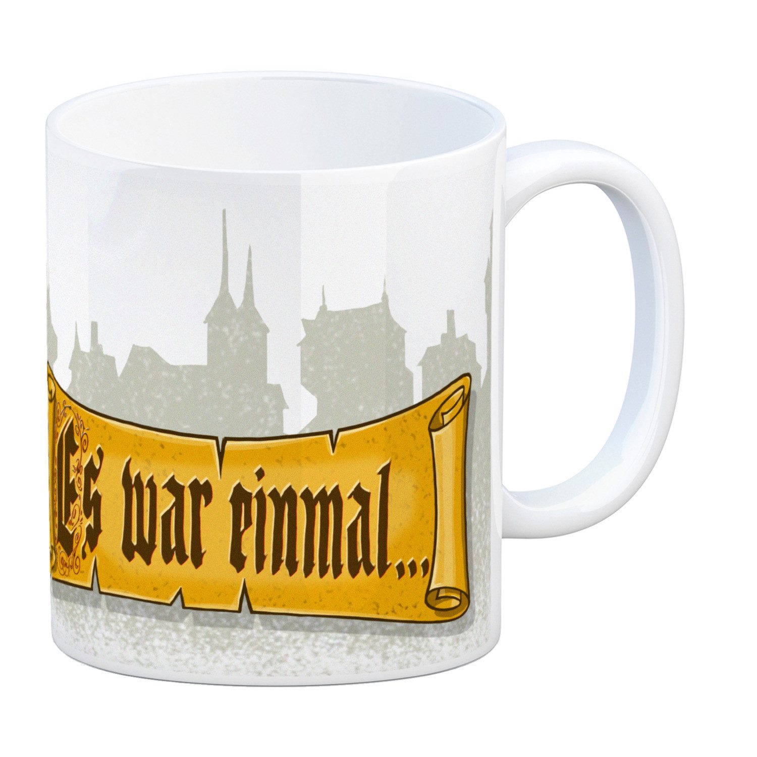 speecheese Tasse Märchen Kaffeebecher - Es war einmal... mit Schloss im Hintergrund