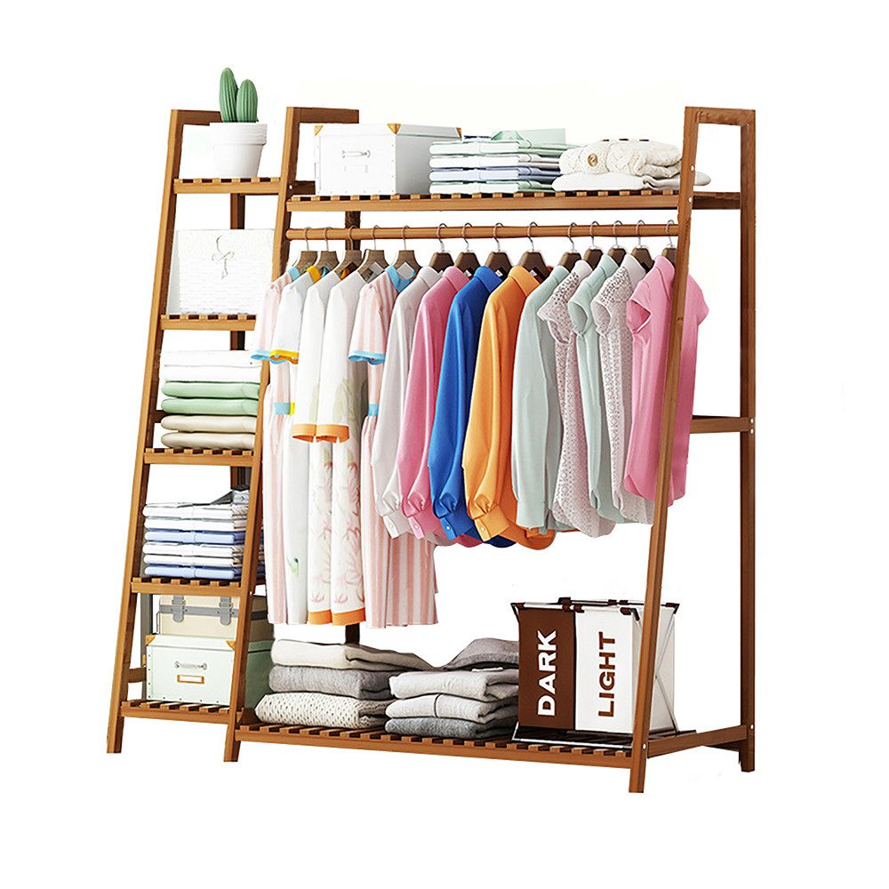 WAOHO Kleiderständer Bambus Kleiderständer Garderobenständer, freistehende günstig online kaufen