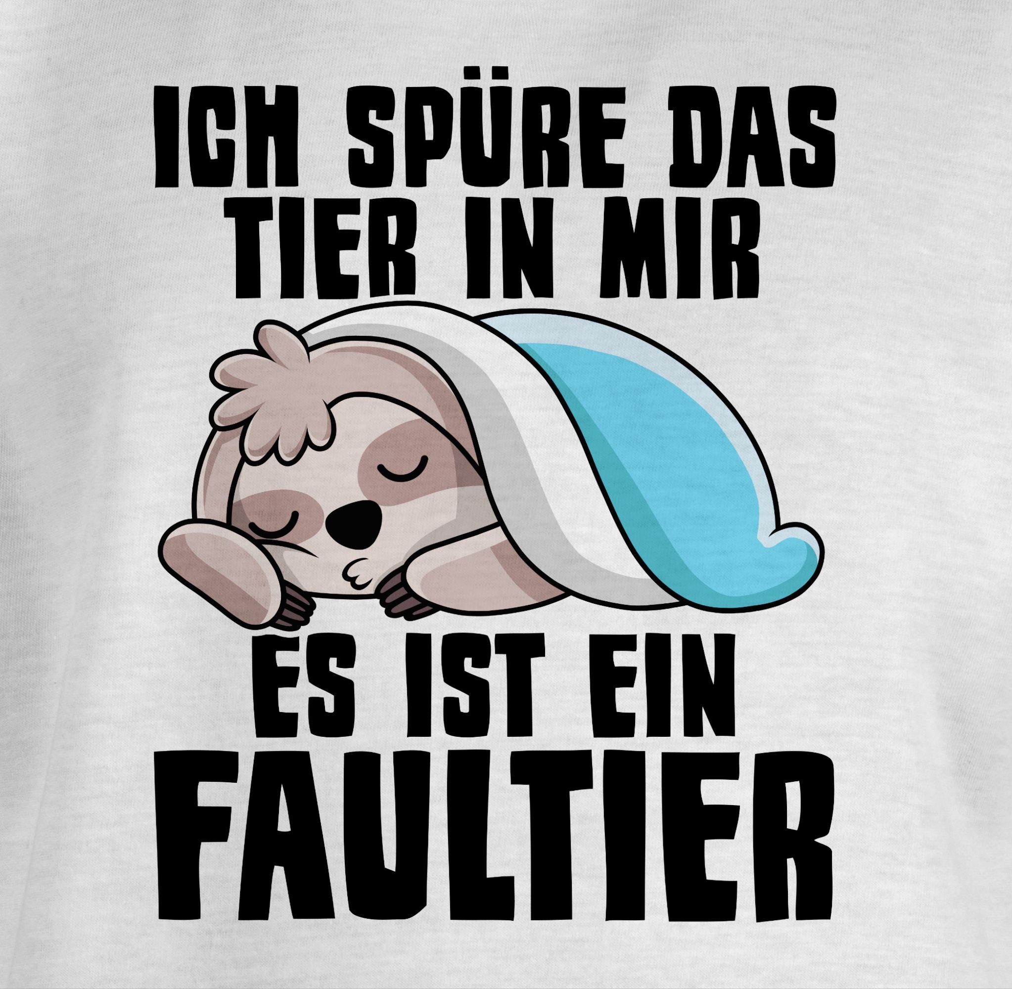 es Tier das Statement 3 mir Weiß T-Shirt Shirtracer Sprüche ist spüre ein in Faultier Kinder Ich