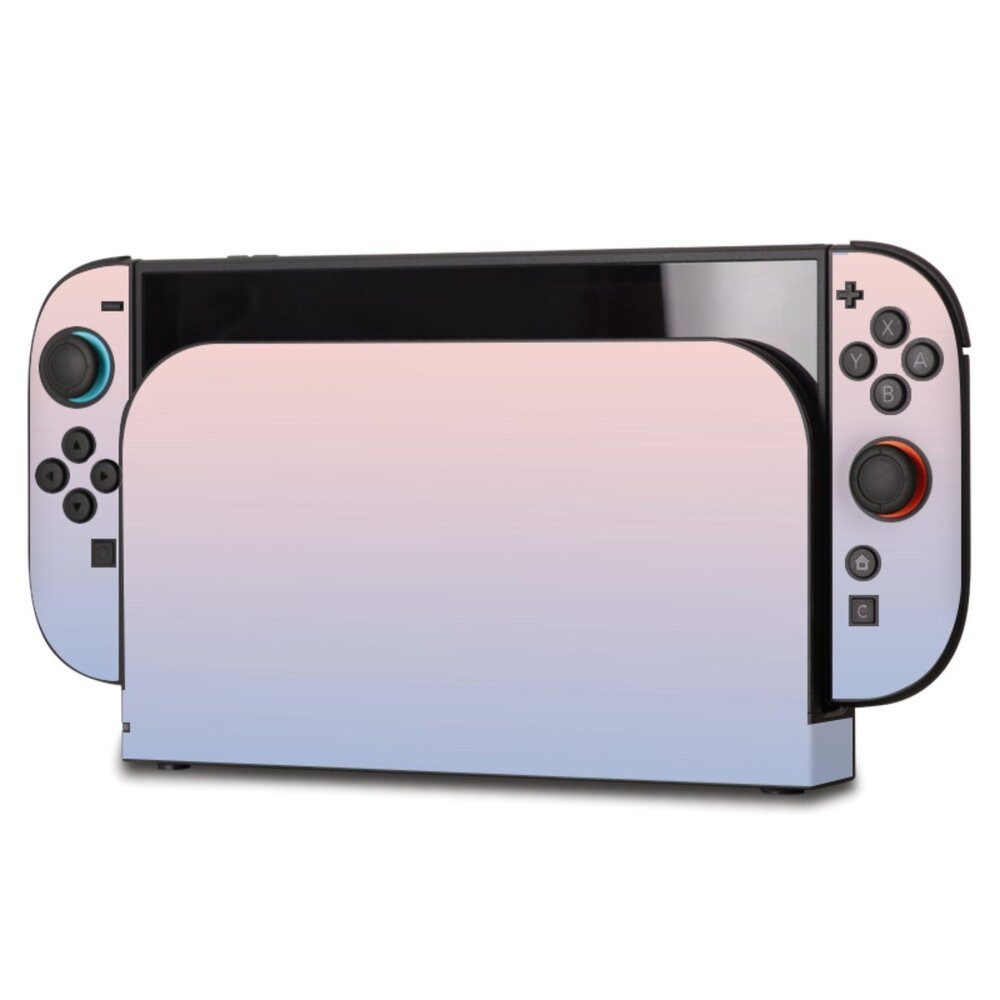 DeinDesign Konsolen-Cover zweifarbig Pastell Farbverlauf Dawn, Nintendo Switch 2 Skin Aufkleber Sticker Folie