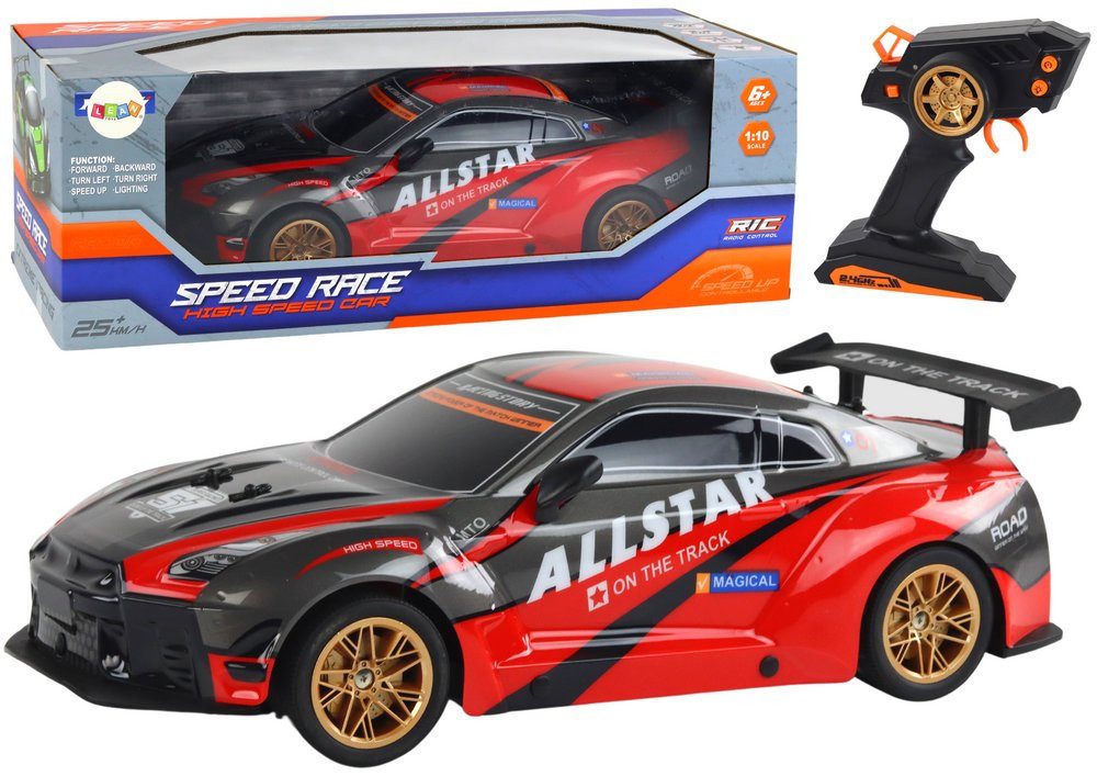 Wisam RC-Auto Großer ferngesteuerter Sportwagen 1:10 Rot