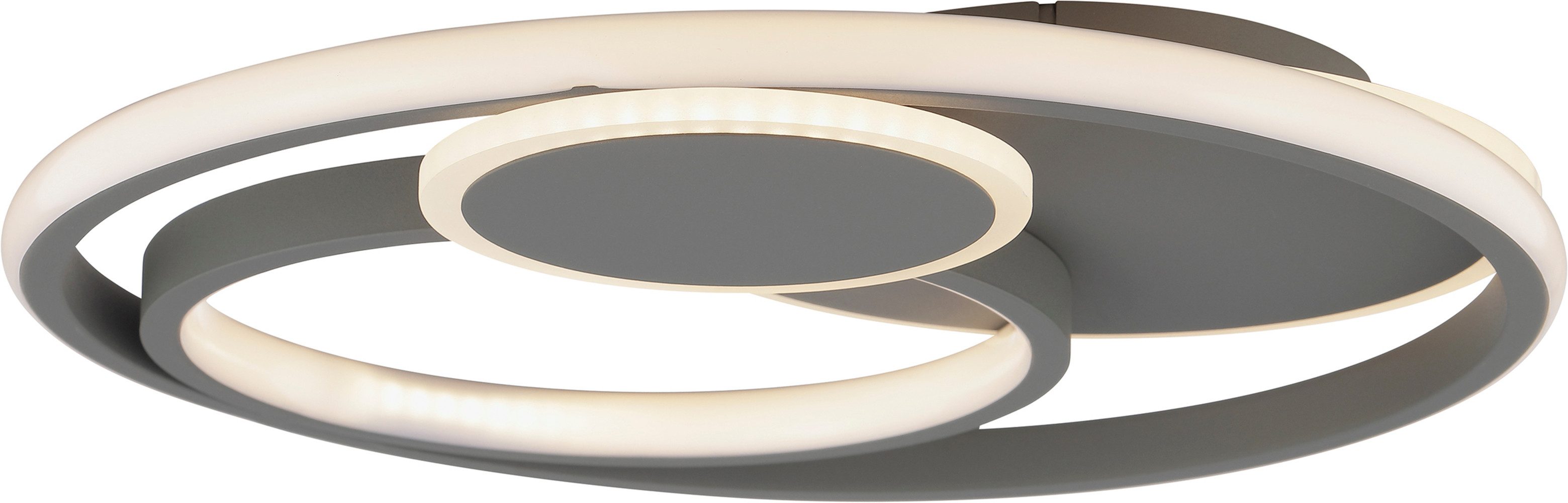 Brilliant LED Deckenleuchte Runda, Dimmfunktion, LED fest integriert, Warmweiß, Ø 40 cm, 4000 lm, 3000 K, 3-Stufen dimmbar, Metall/Kunststoff
