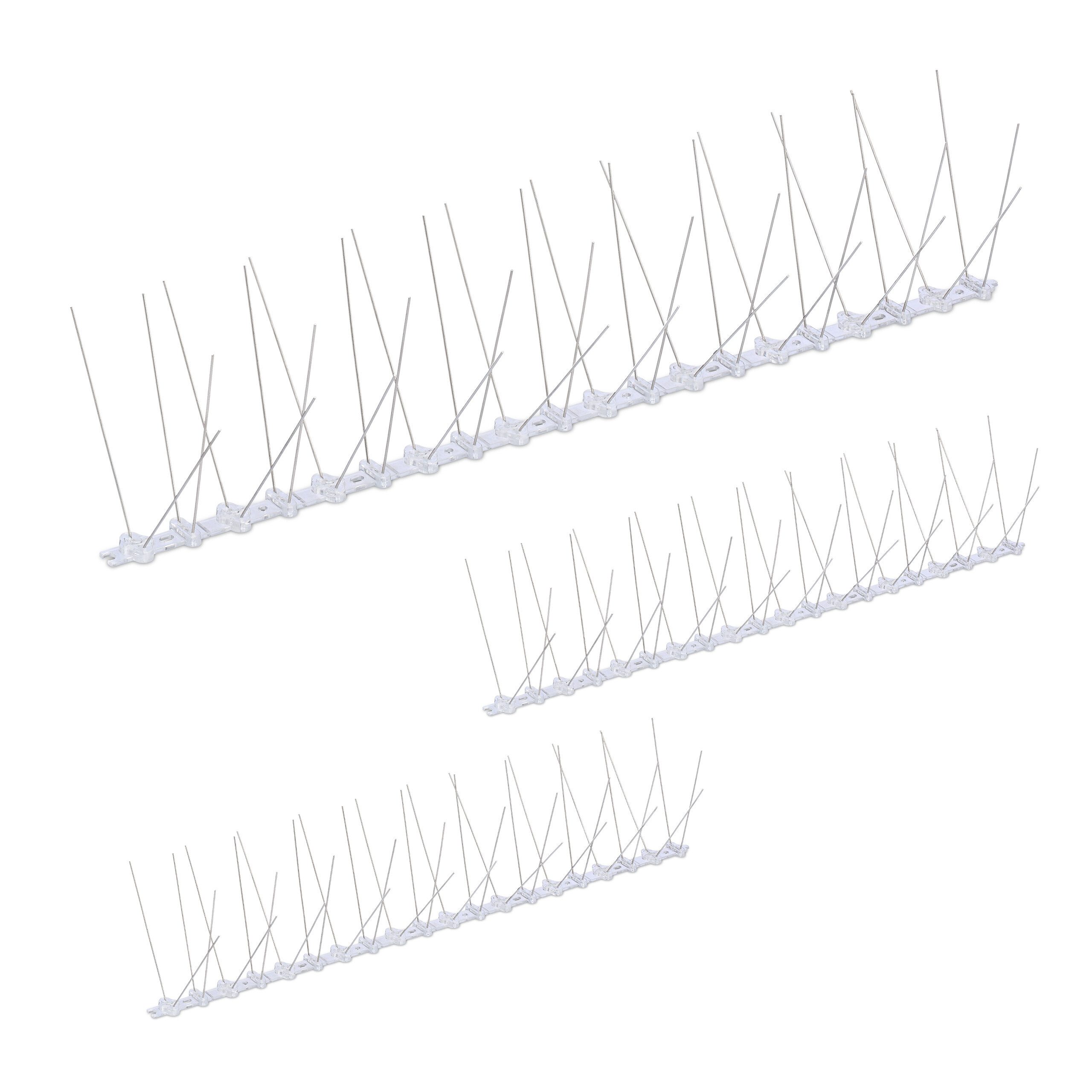 relaxdays Taubenspikes 6x Vogelabwehr Spikes, 14x50.5x10.5 cm
