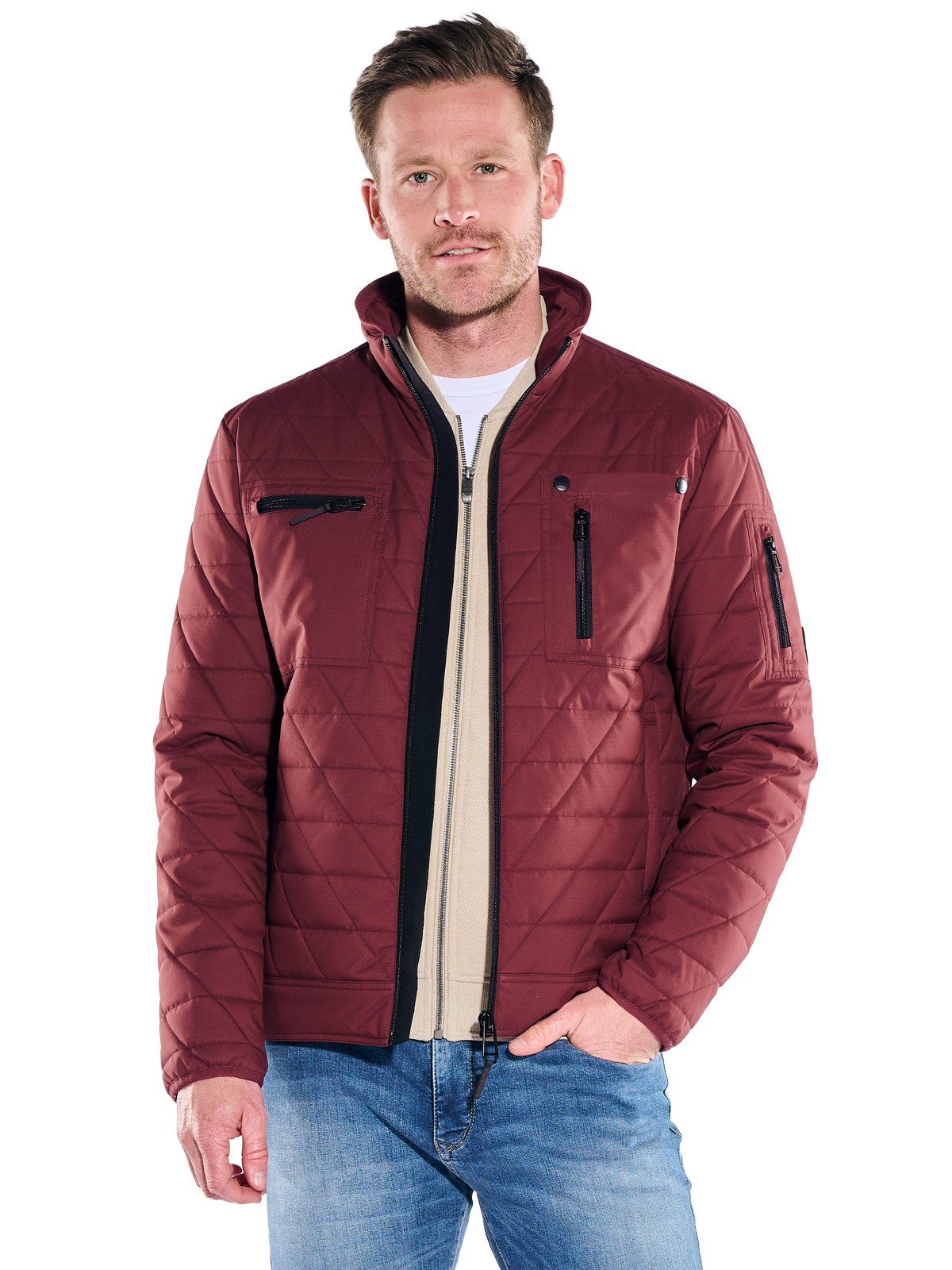 Engbers Steppjacke Herren Leichte Steppjacke, Dunkelrot