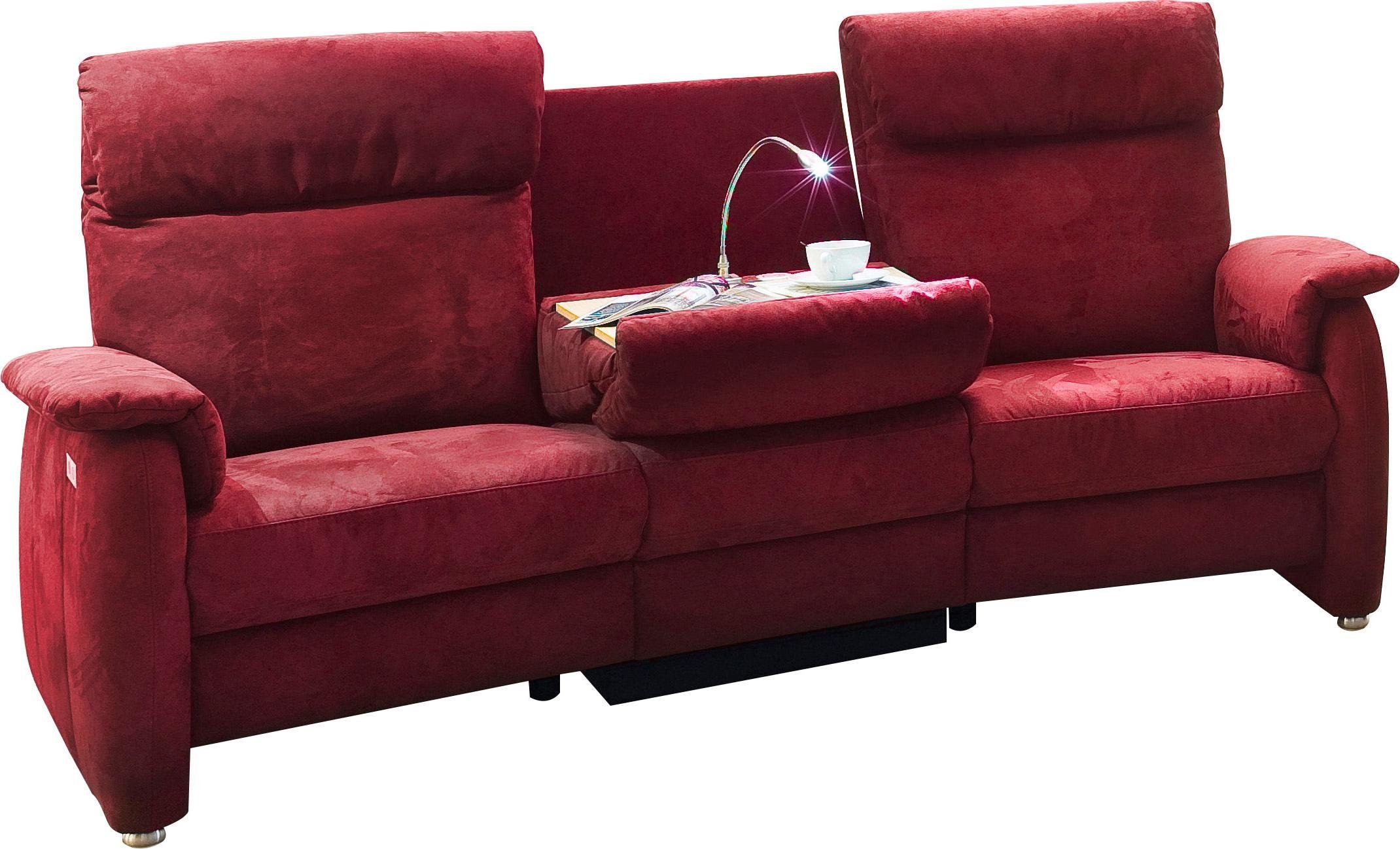 Home affaire Sofa Turin, mit motorischer Relaxfunktion, Tisch, Leuchte + USB-Ladestation