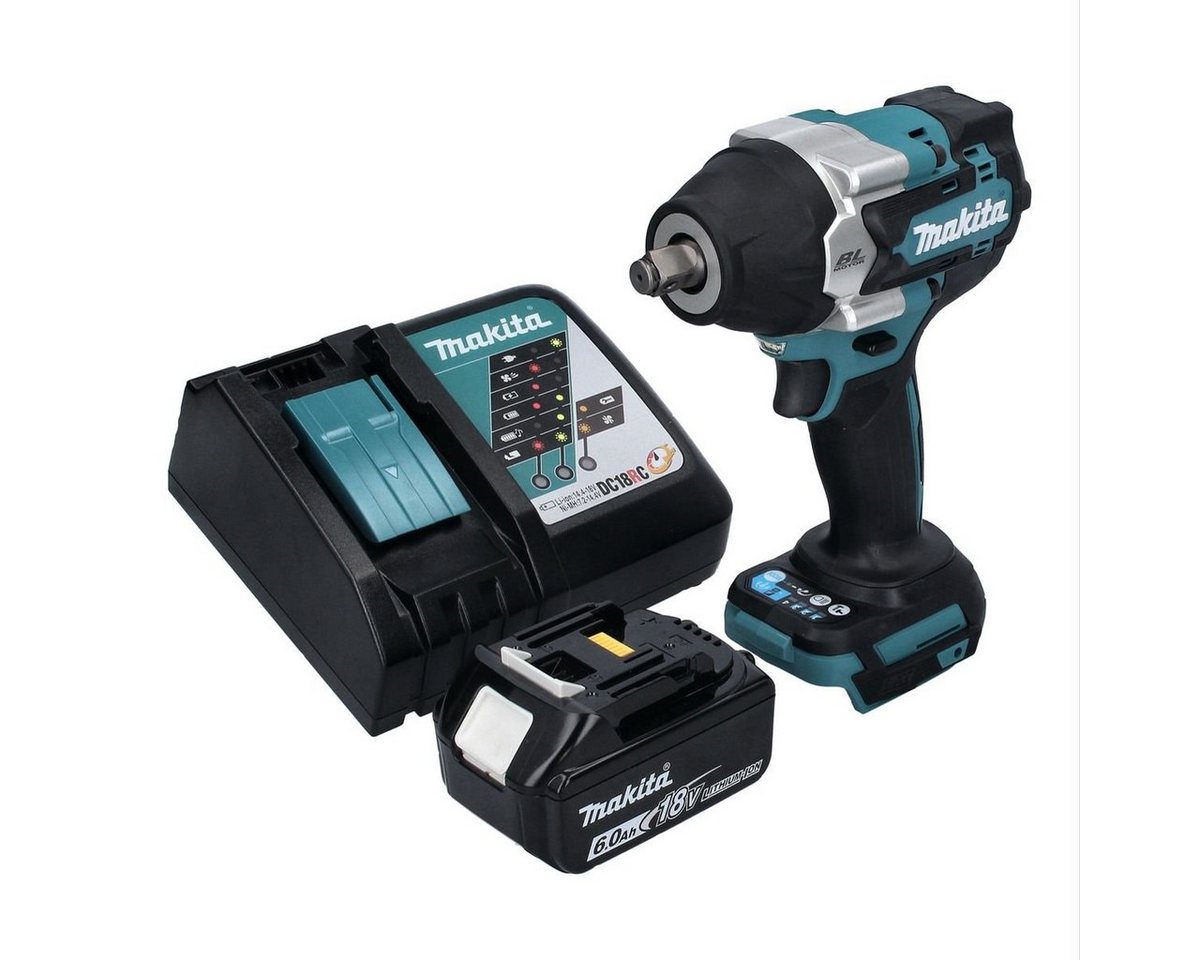 Thumbnail - Makita Akku-Schlagschrauber DTW 700 RG1 Akku Schlagschrauber 18 V 700 Nm 1/2" XPT Brushless + 1x