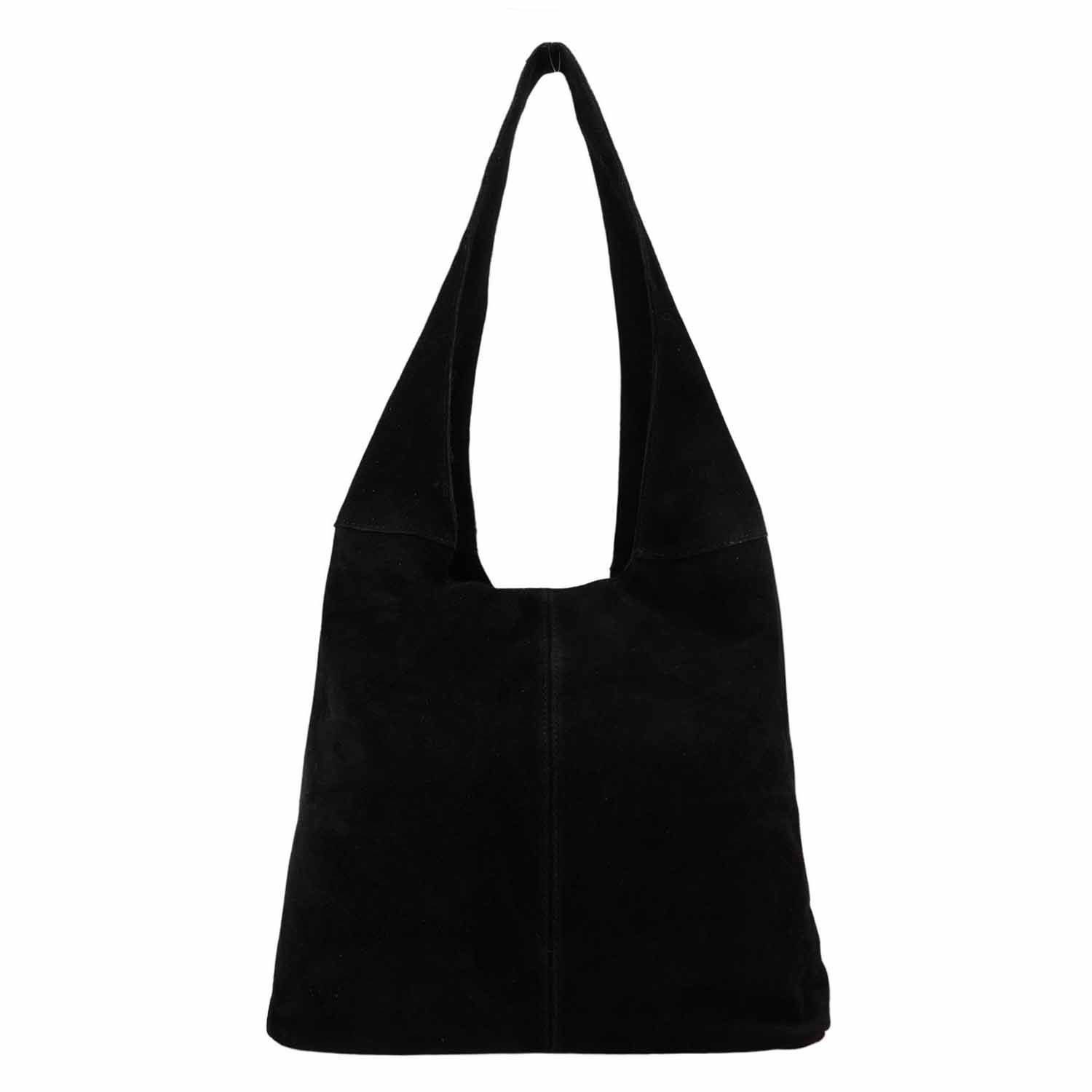 ITALYSHOP24 Shopper Made in Italy XL Damen echtes Leder Tasche Hobo Bag Schultertasche, Wildleder Umhängetasche Workbag Businesstasche Beuteltasche City Bag