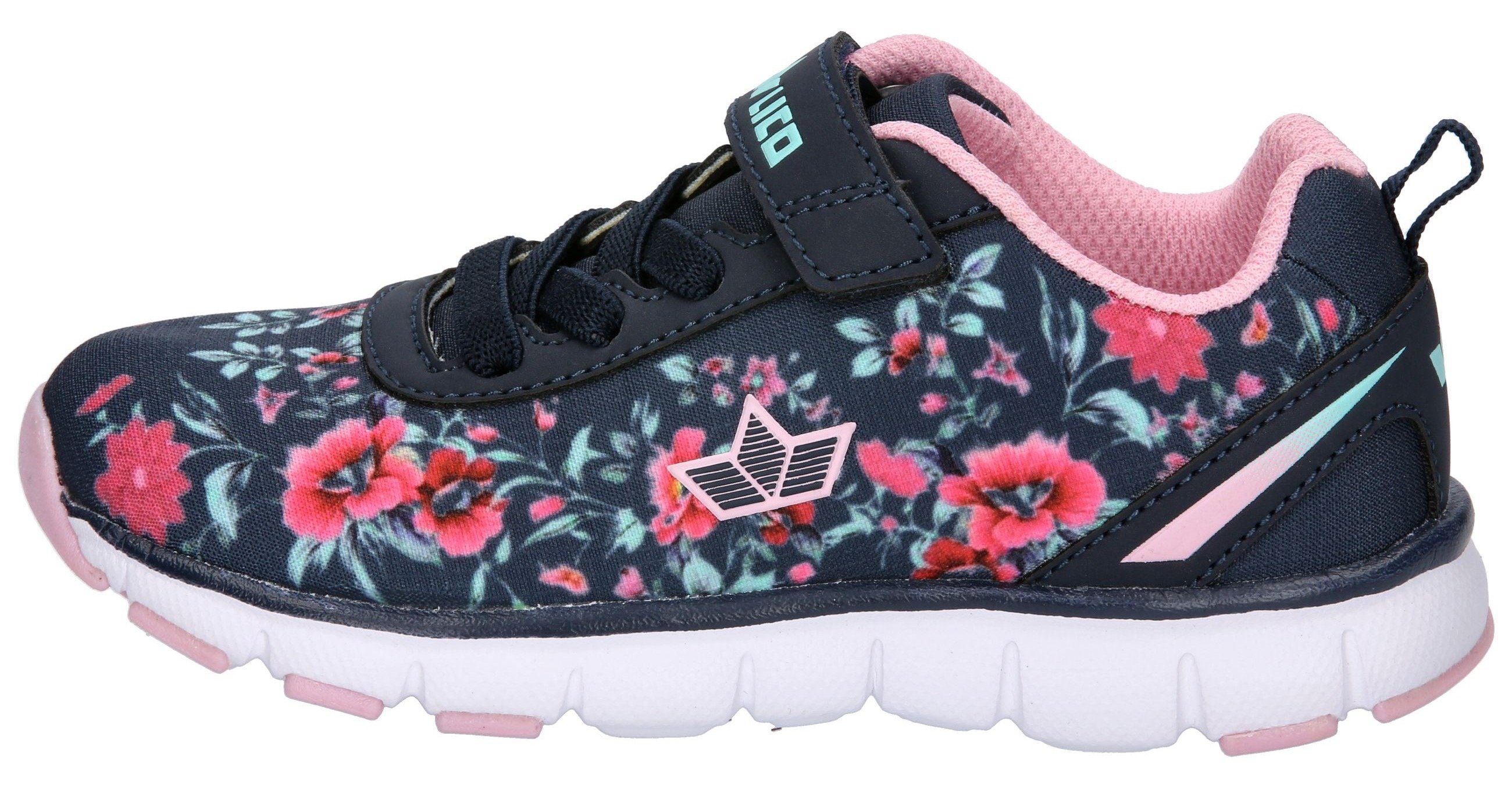 Lico Sunflower navy-türkis mit hübschen Blumenmotiven Sneaker WMS VS