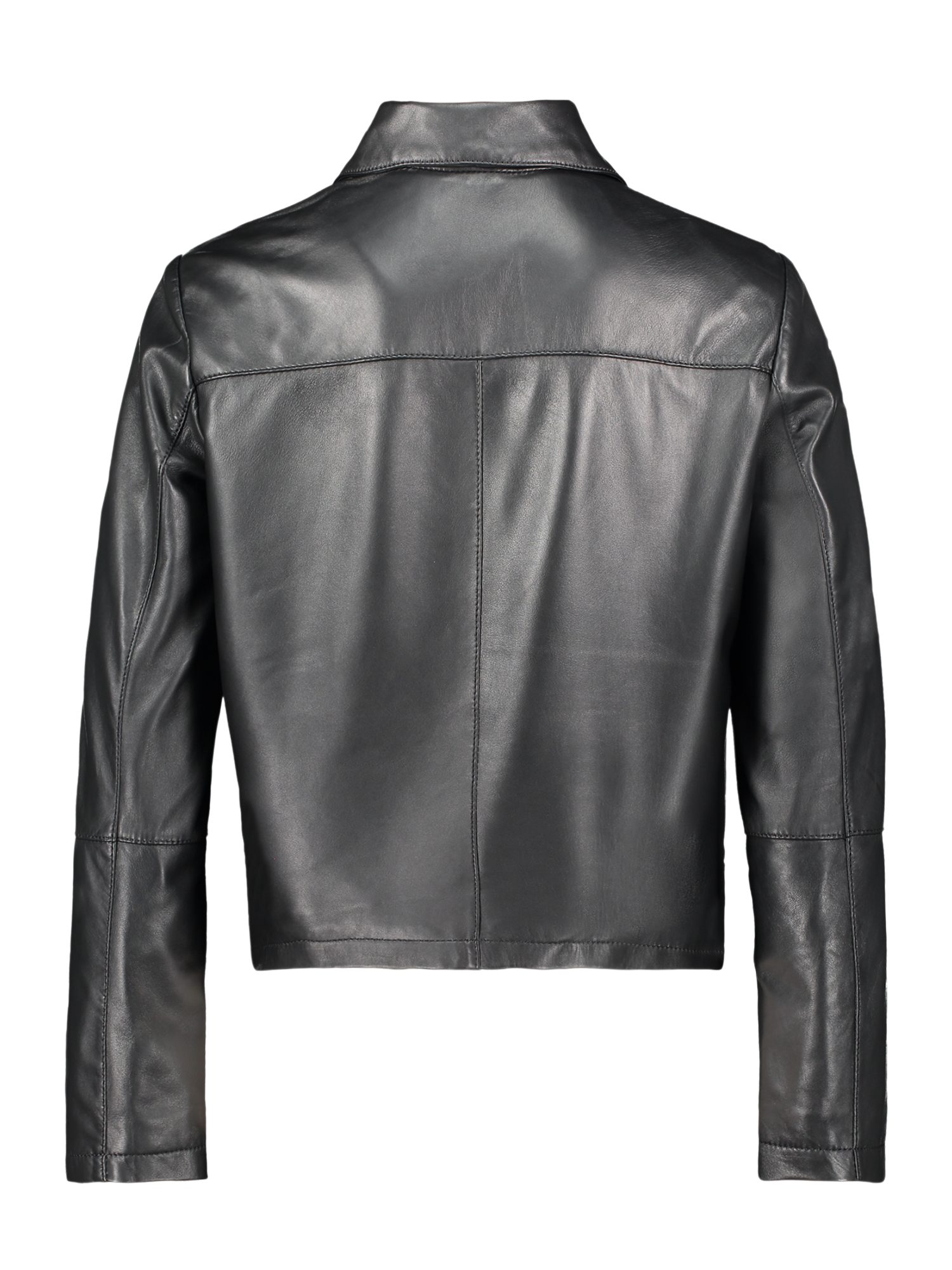 Betty Barclay Jackenblazer schwarz,Outdoor,Leder,Unifarben,Umlegekragen,Lang,Loose Fit
