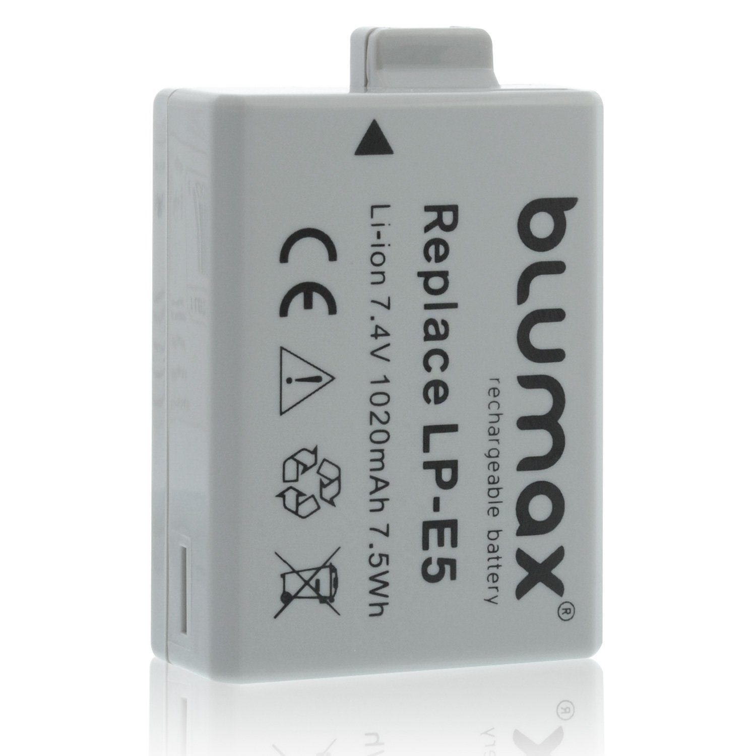 Blumax 2x Akku (7,4V) für 1020 Canon mAh passend Kamera-Akku LP-E5