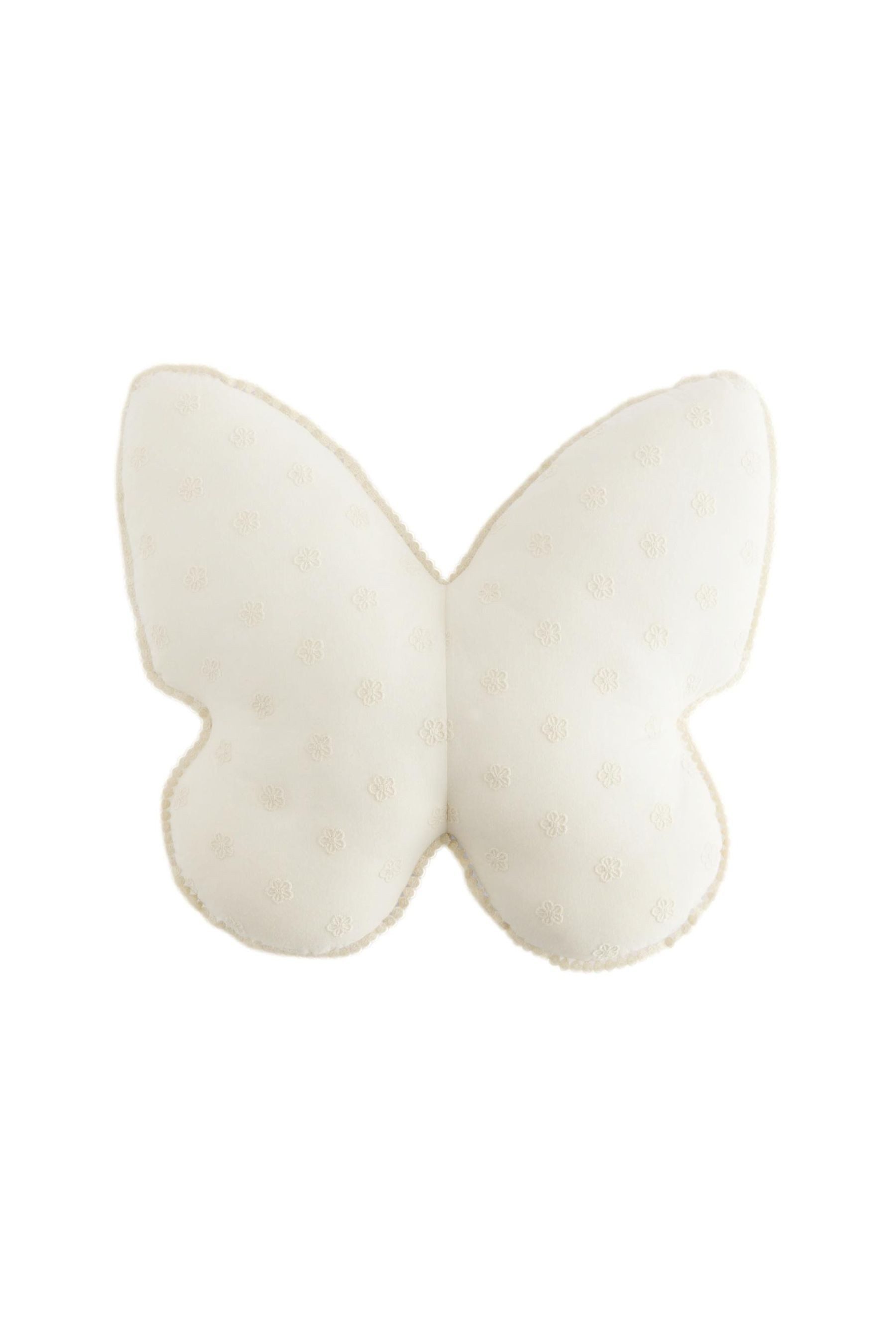 Next Dekokissen Kissen mit Schmetterlingsdekor und Lochstickerei