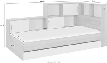 Gami Stauraumbett ERWAN, mit großer Schublade und Ablagefächern
