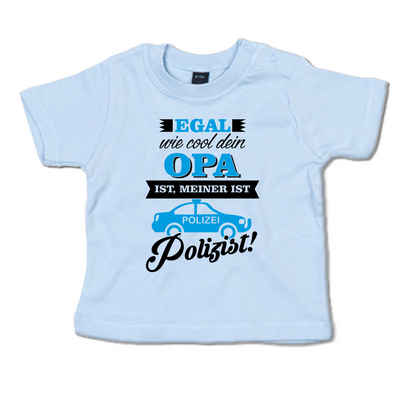 G-graphics T-Shirt Egal wie cool Dein Opa ist, meiner ist Polizist! Baby T-Shirt, mit Spruch / Sprüche / Print / Aufdruck