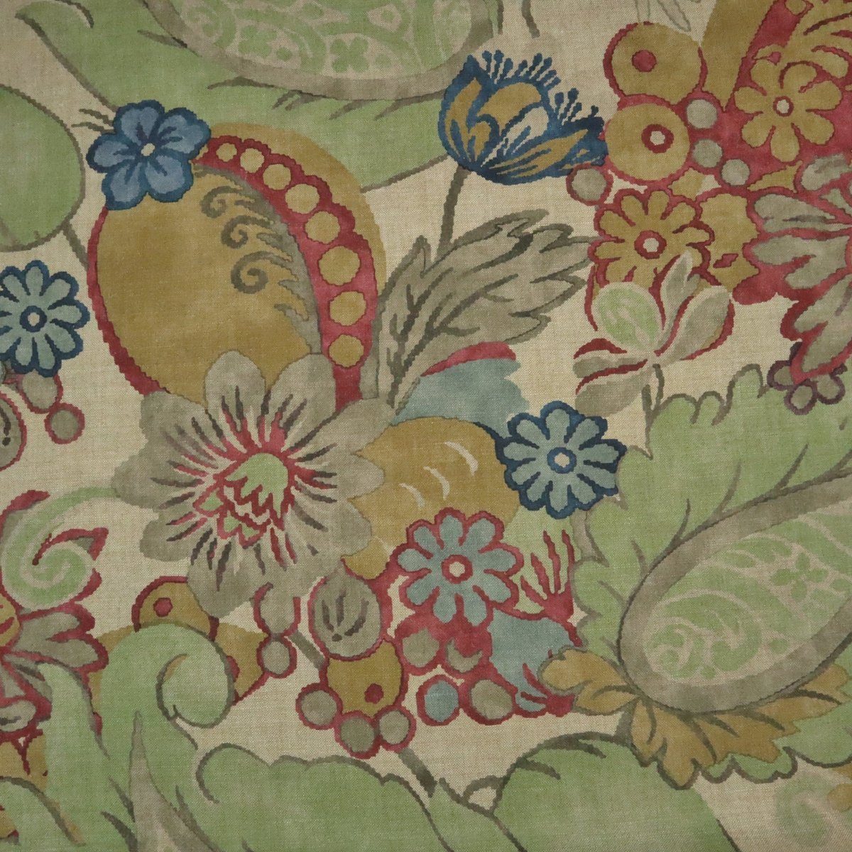 Stofferia Stoff Dekostoff Englisches Leinen Carcassonne Green, Breite 135 cm, Meterware