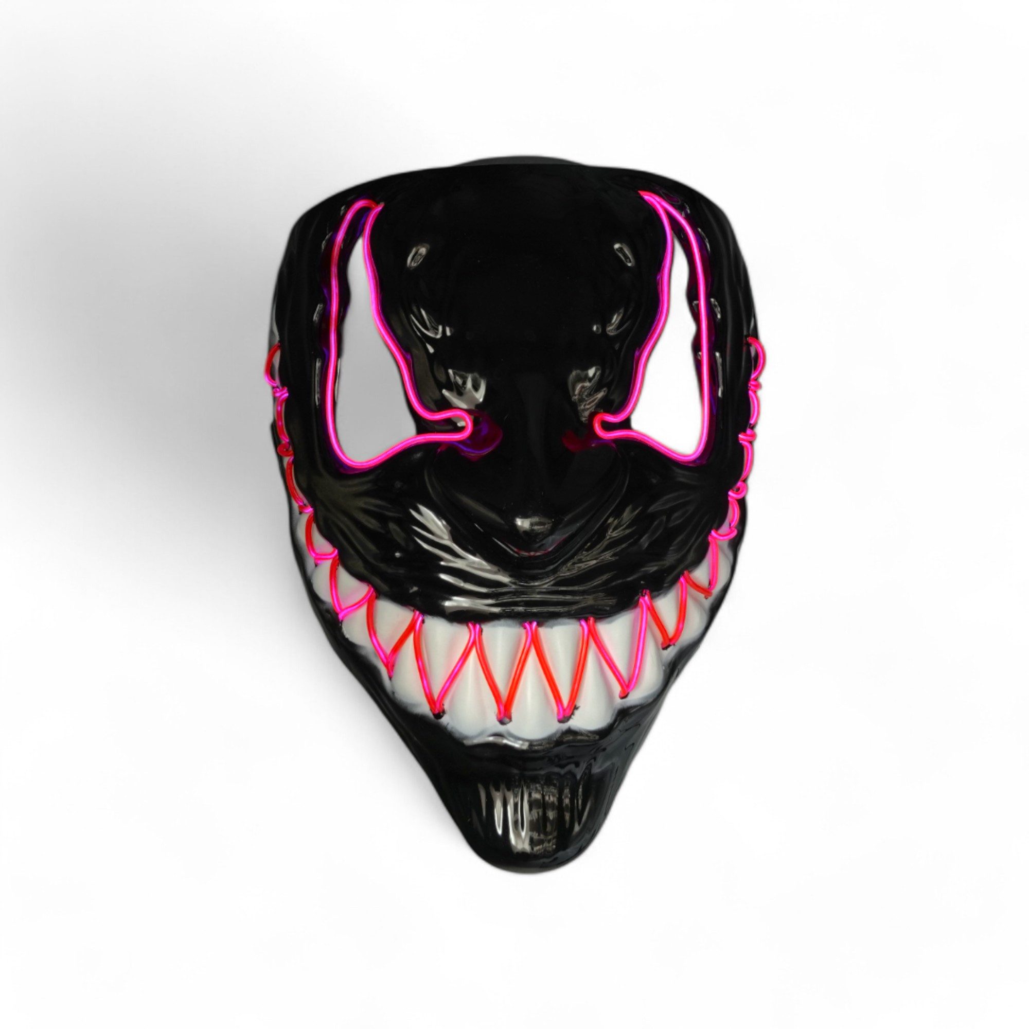 Zoelibat Verkleidungsmaske LED Horror Void Маски verschiedene Farben Halloween Grusel freaky, LED Kaltlichtdraht, Horror Effekt
