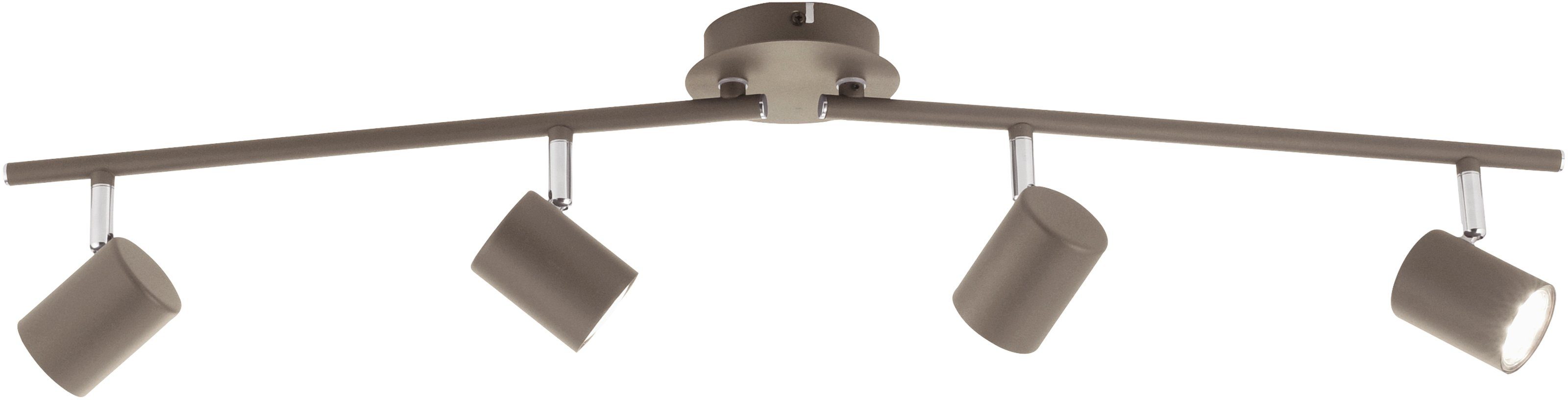 und schwenkbare Deckenleuchte greige Design, LED Leuchtmittel schlichtes Spots wechselbar, warmweißes my home Maci, dreh- Warmweiß, LED-Licht,