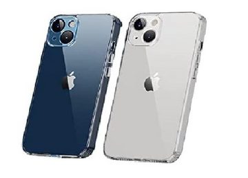 OLi Handyhülle Silikon für iPhone 13 Mini mit Komplet deckendes Displayschutzglas 5.4 Zoll, Panzer Glas von Rand bis zum Rand / Transparente TPU Silikon