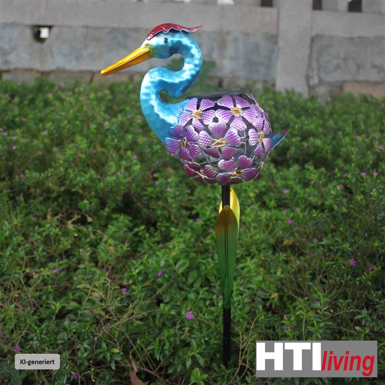 HTI-Living LED Solarleuchte Solarlampe Reiher Soley, Gartenstecker