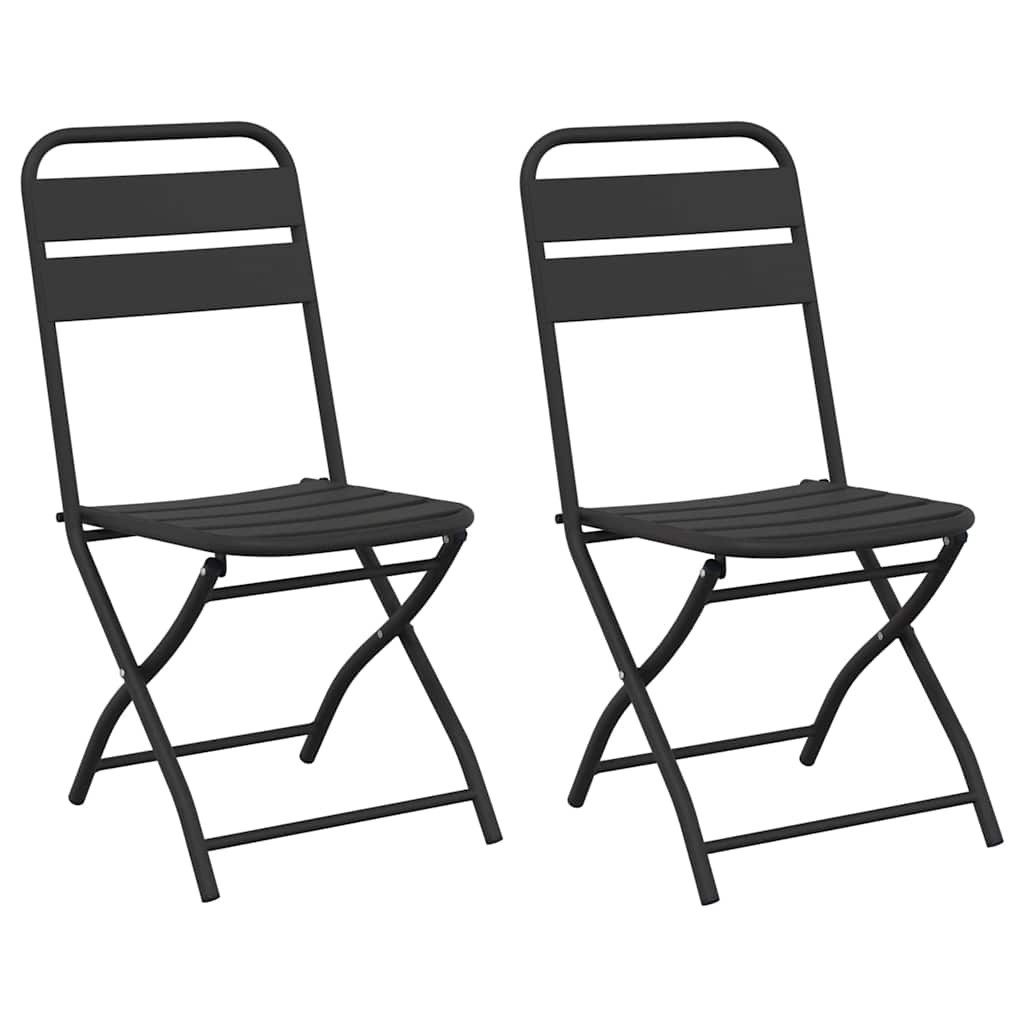 vidaXL Gartenstuhl Gartenklappstuhl 2 pcs Anthrazit 42 x 52 x 82 cm (2 St)