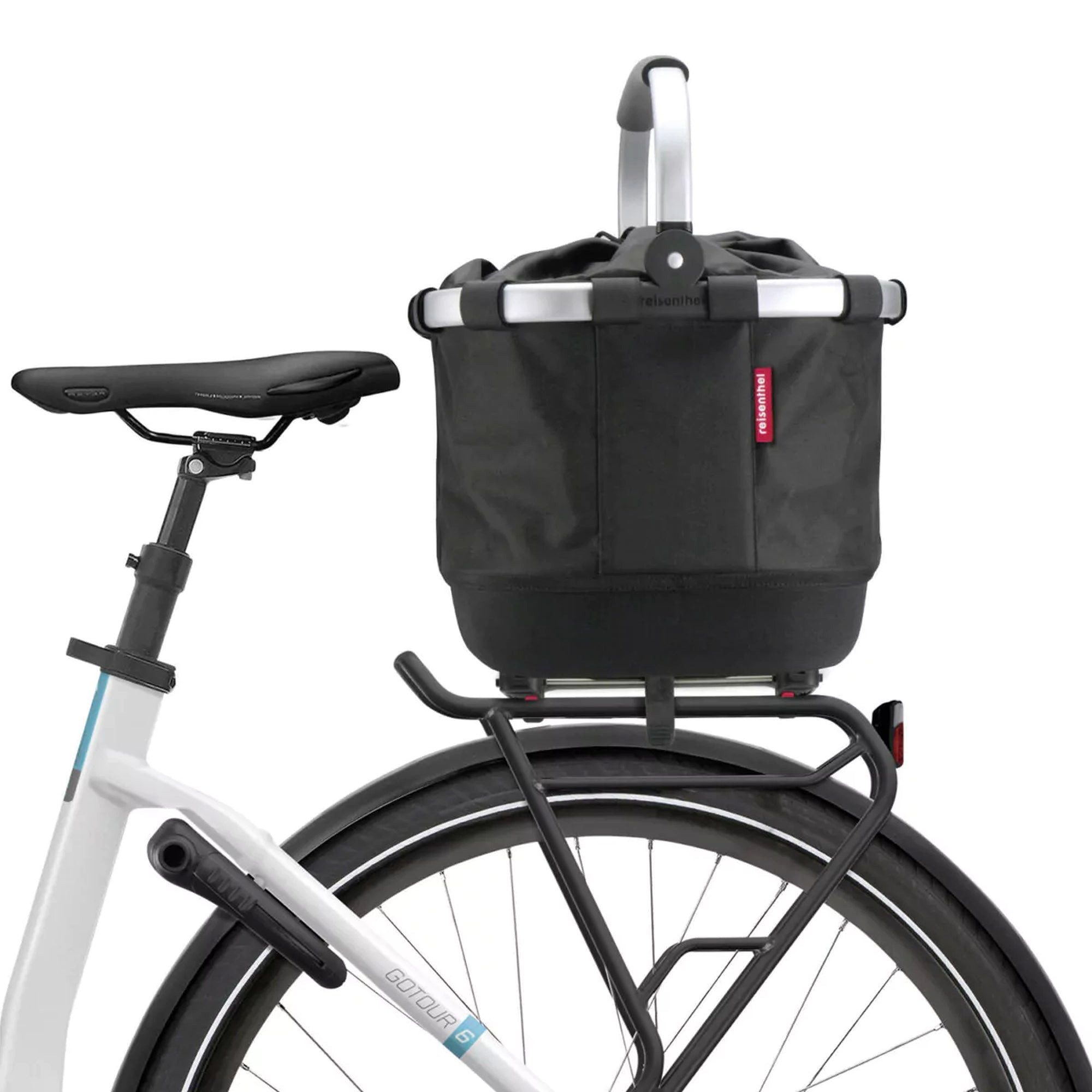 KlickFix Fahrradtasche reisenthel Carrybag GT 24 - Gepäckträgerkorb (UniKlip 2) (schwarz)