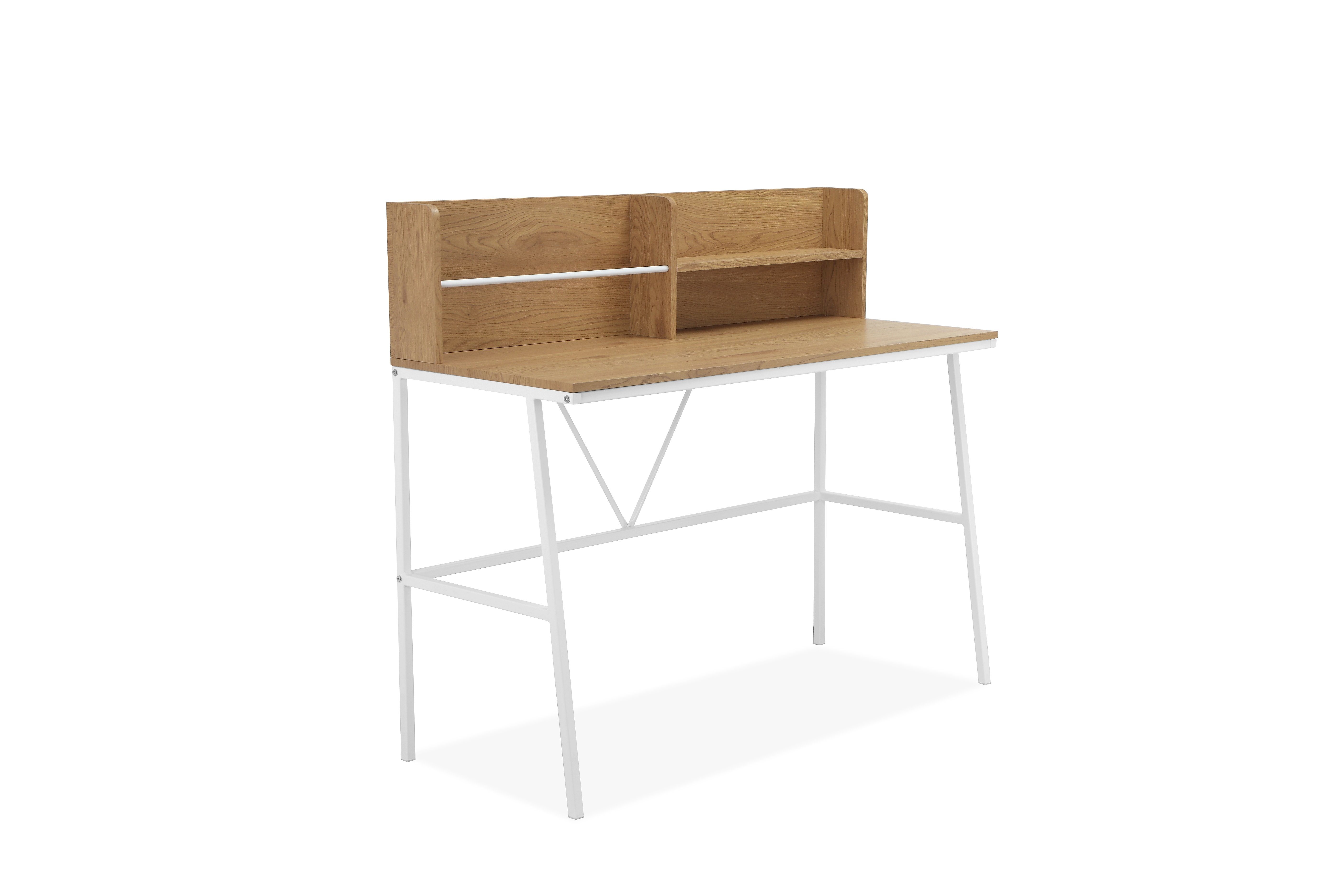 OTTO home Schreibtisch Jaxson (1-St), weißes Gestell aus Metall, Breite 120 cm