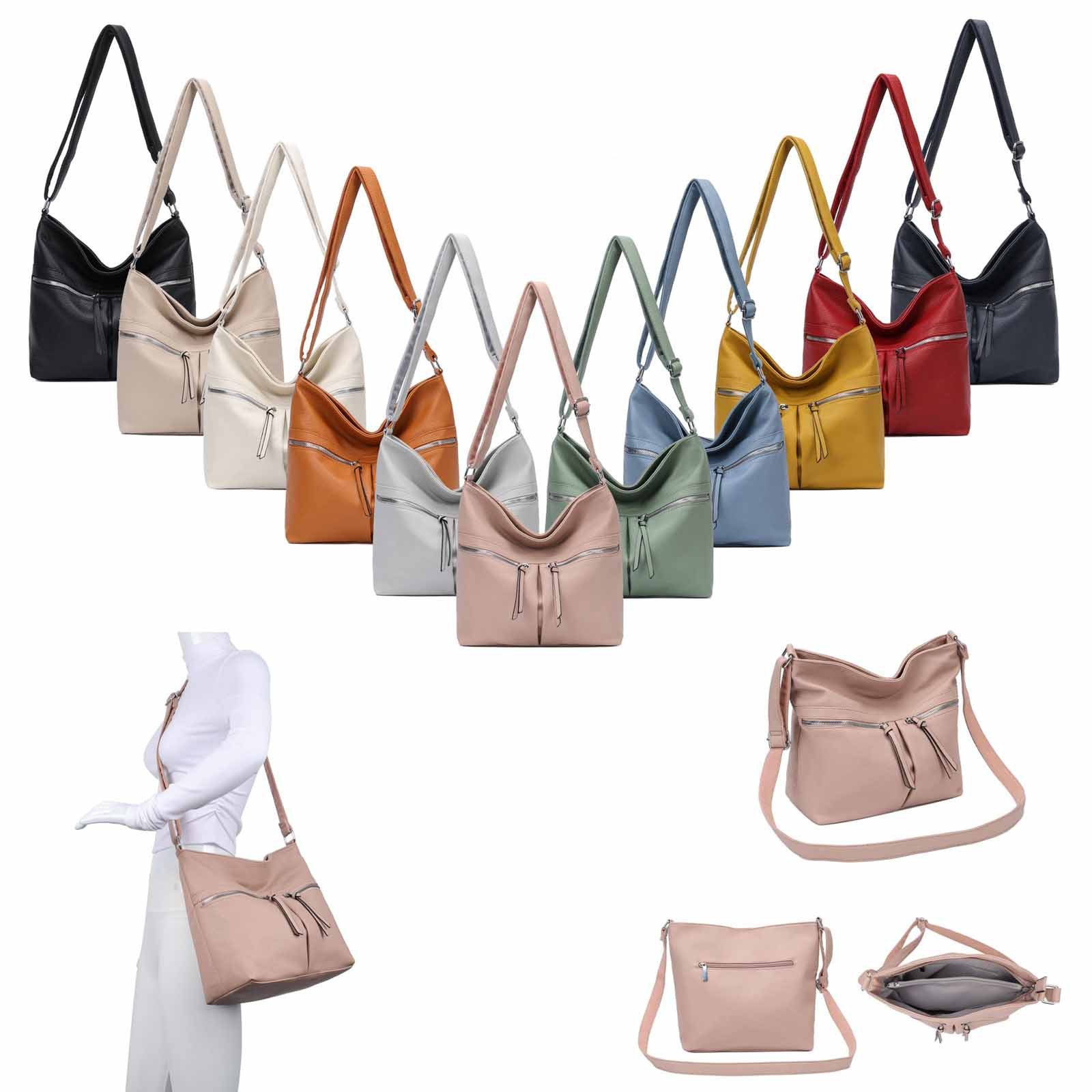 ITALYSHOP24 Schultertasche Damen Tasche Shopper Umhängetasche CrossOver Han günstig online kaufen