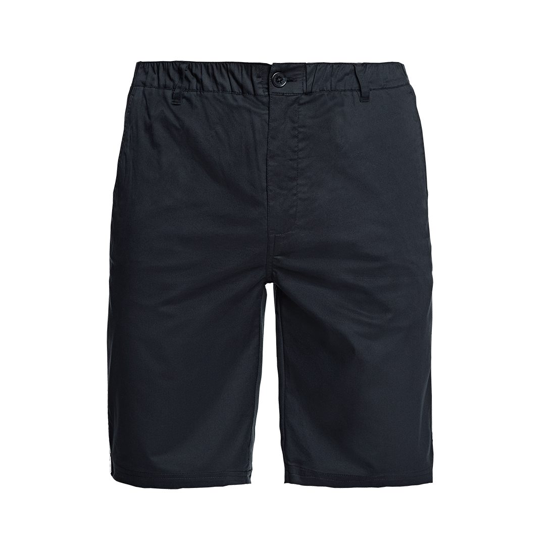 Papas Shorts Chinoshorts Kurze knielange Shorts - Sommer Shorts mit bequemem, elastischem Bund und 6 Taschen, davon 2 versteckten, sicheren Reißverschlusstaschen für Wertgegenstände schwarz