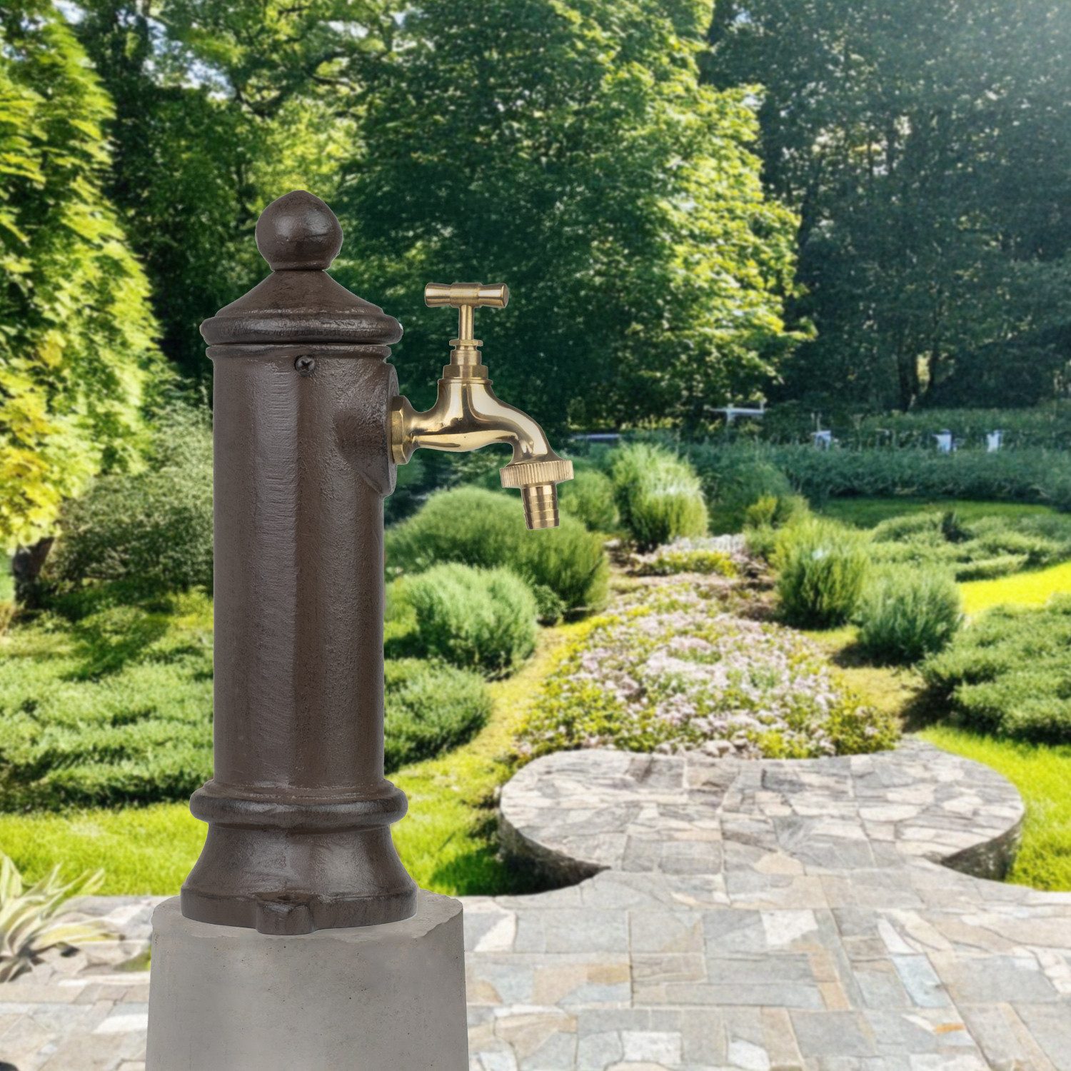 Moritz Dekofigur Garten Wassersäule Wasserhahn 30cm günstig online kaufen