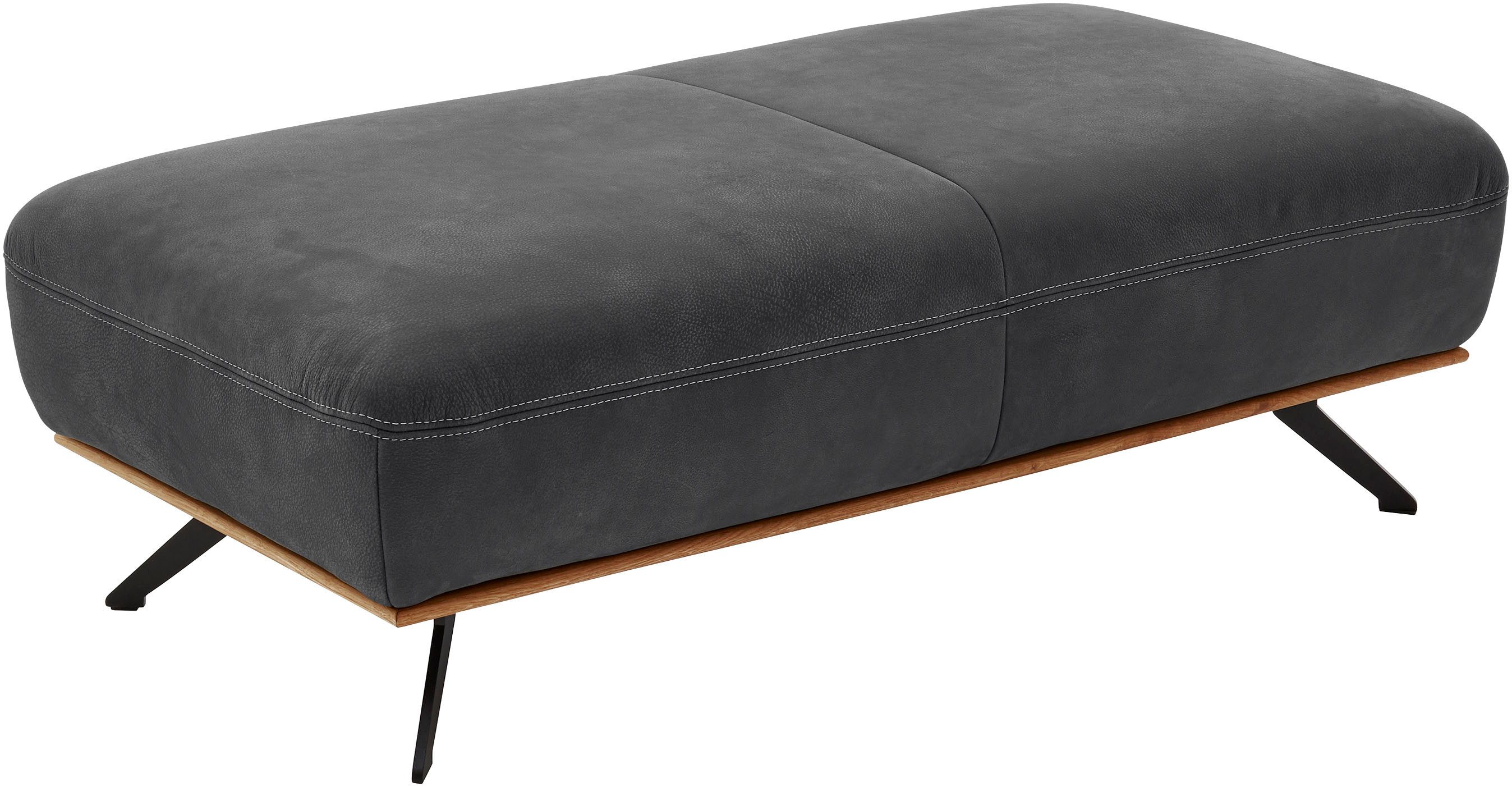 Die PlanBar Hocker PN-EM18063 Breite 135, hochwertige Kaltschaumpolsterung, stylische Metallfüße