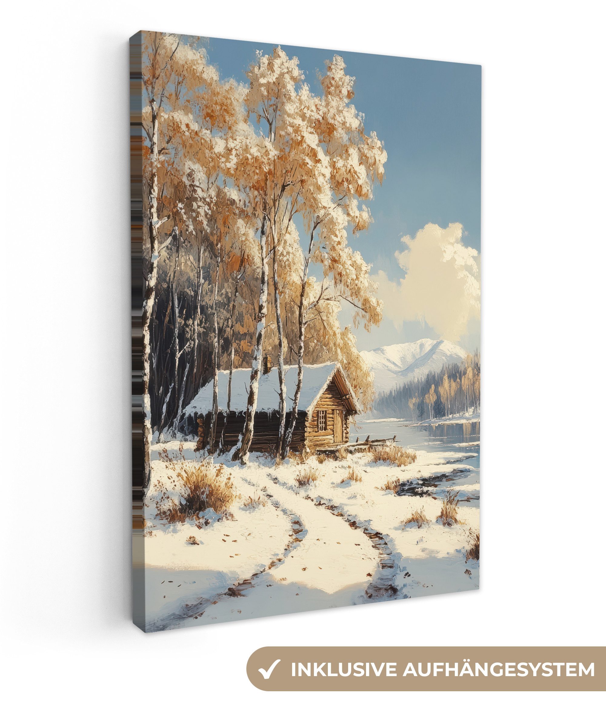 OneMillionCanvasses® Leinwandbild Winter - Schnee - Zuhause - Natur, Fotodr günstig online kaufen
