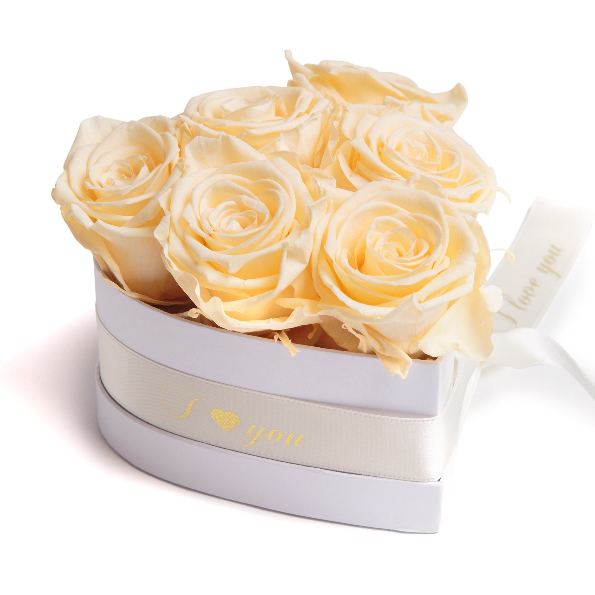 Kunstblume Infinity Rosen Box Herz 6 günstig online kaufen