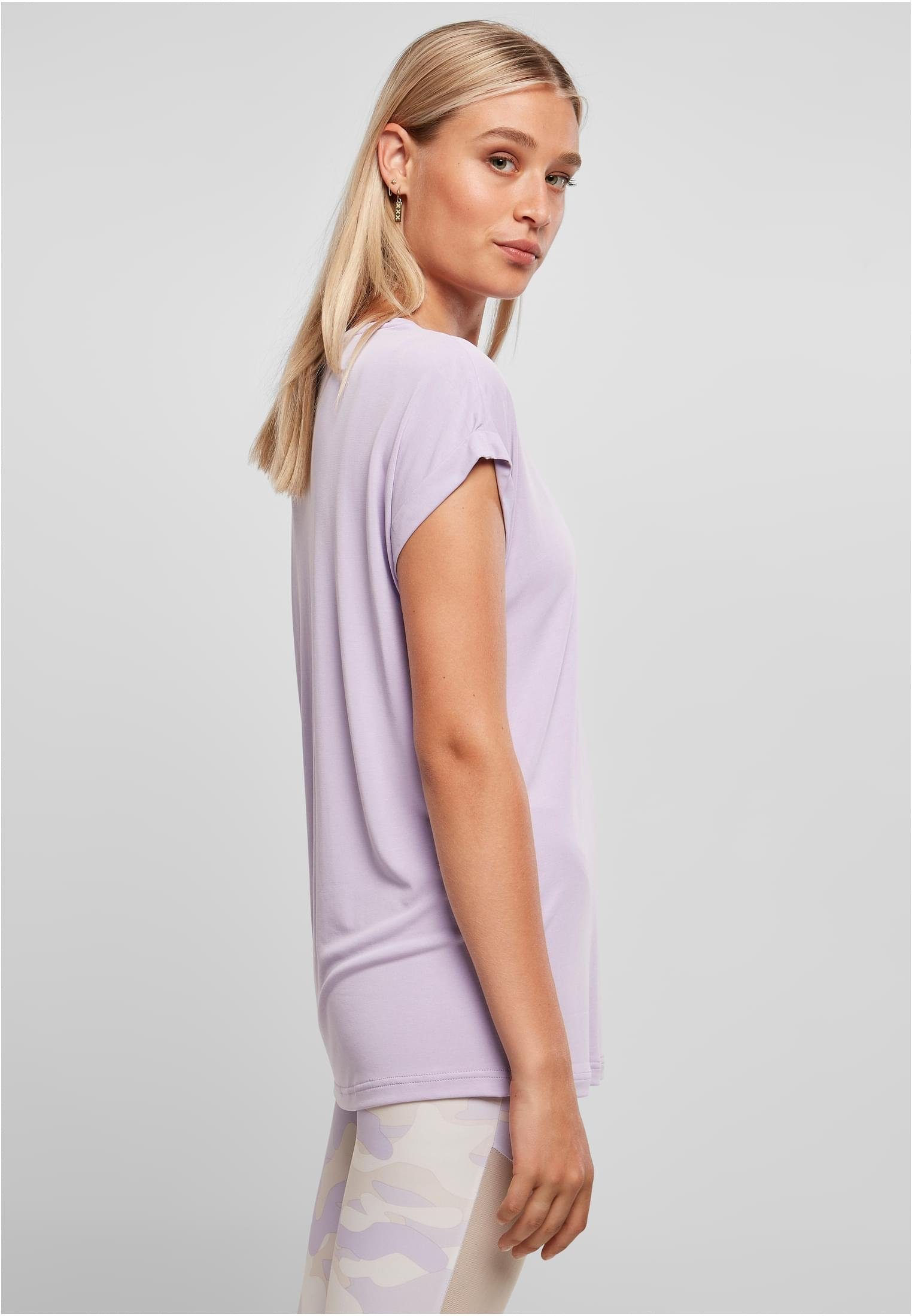 Damen CLASSICS Tee Extended Kurzarmshirt URBAN lilac Ladies (1-tlg) Shoulder Modal