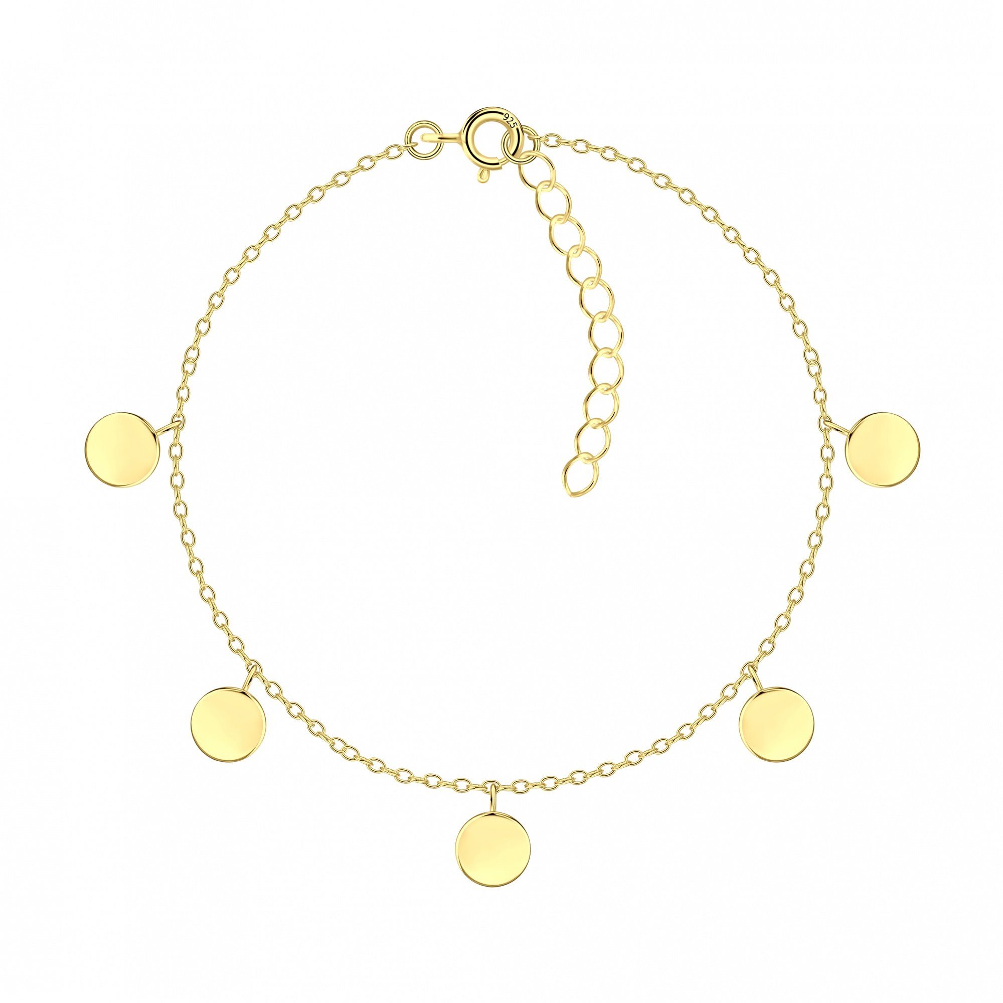 ALEXANDER YORK Silberarmband PLÄTTCHEN in Gold, günstig online kaufen