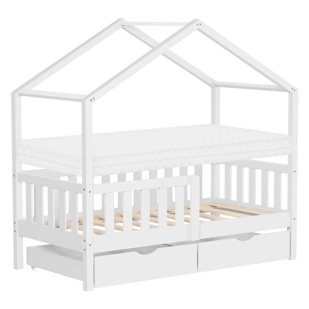 ML-DESIGN Spielbett Hausbett Kinderbett inkl. 2 günstig online kaufen