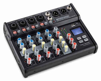 Pronomic Mischpult B-603 6-Kanal Mini-Mixer - Live/Studio DJ Mixer, mit Bluetooth und USB-Recording